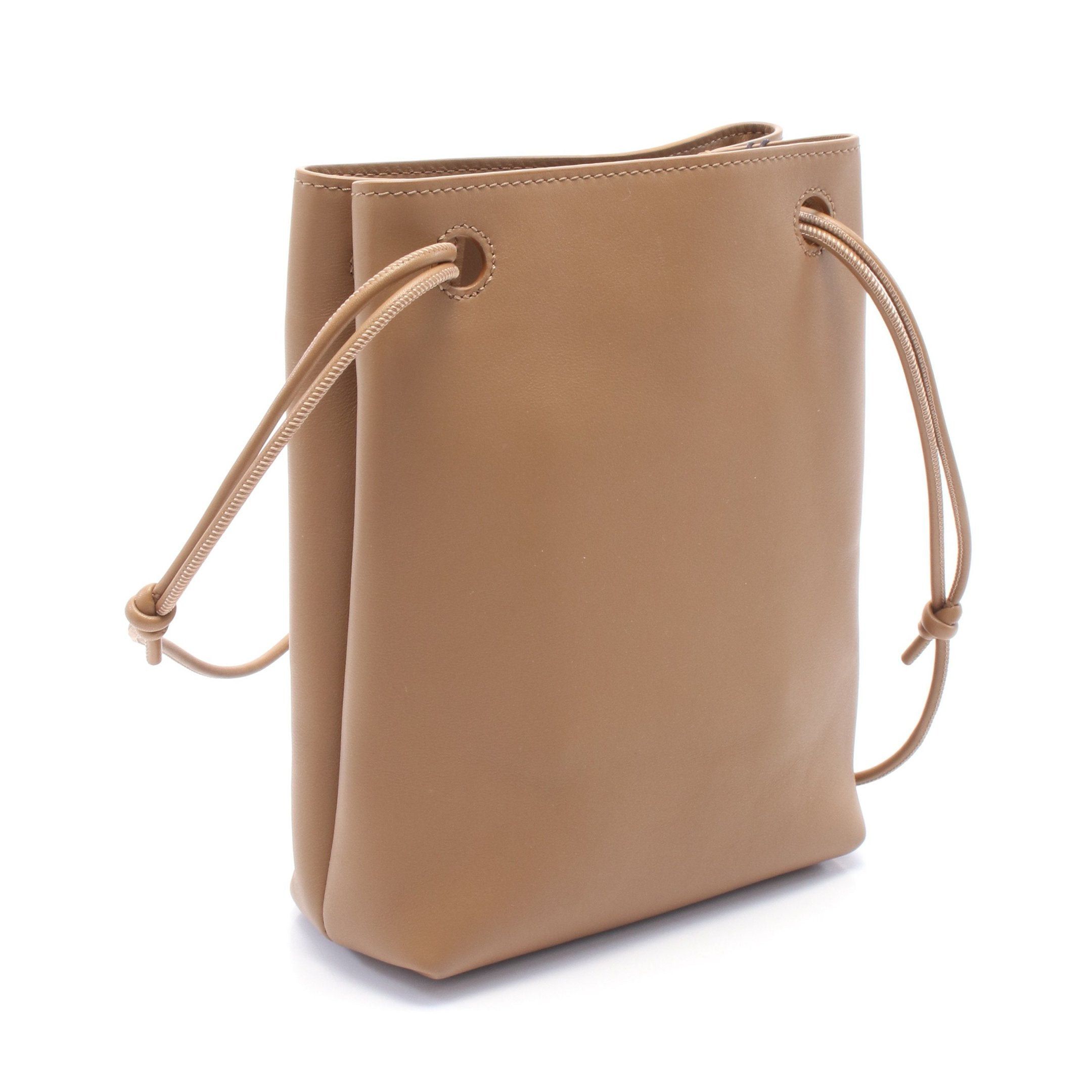 Loewe Loewe Pebble Pouch Shoulder Bag Leather Brown Size ONE SIZE - 2 Thumbnail