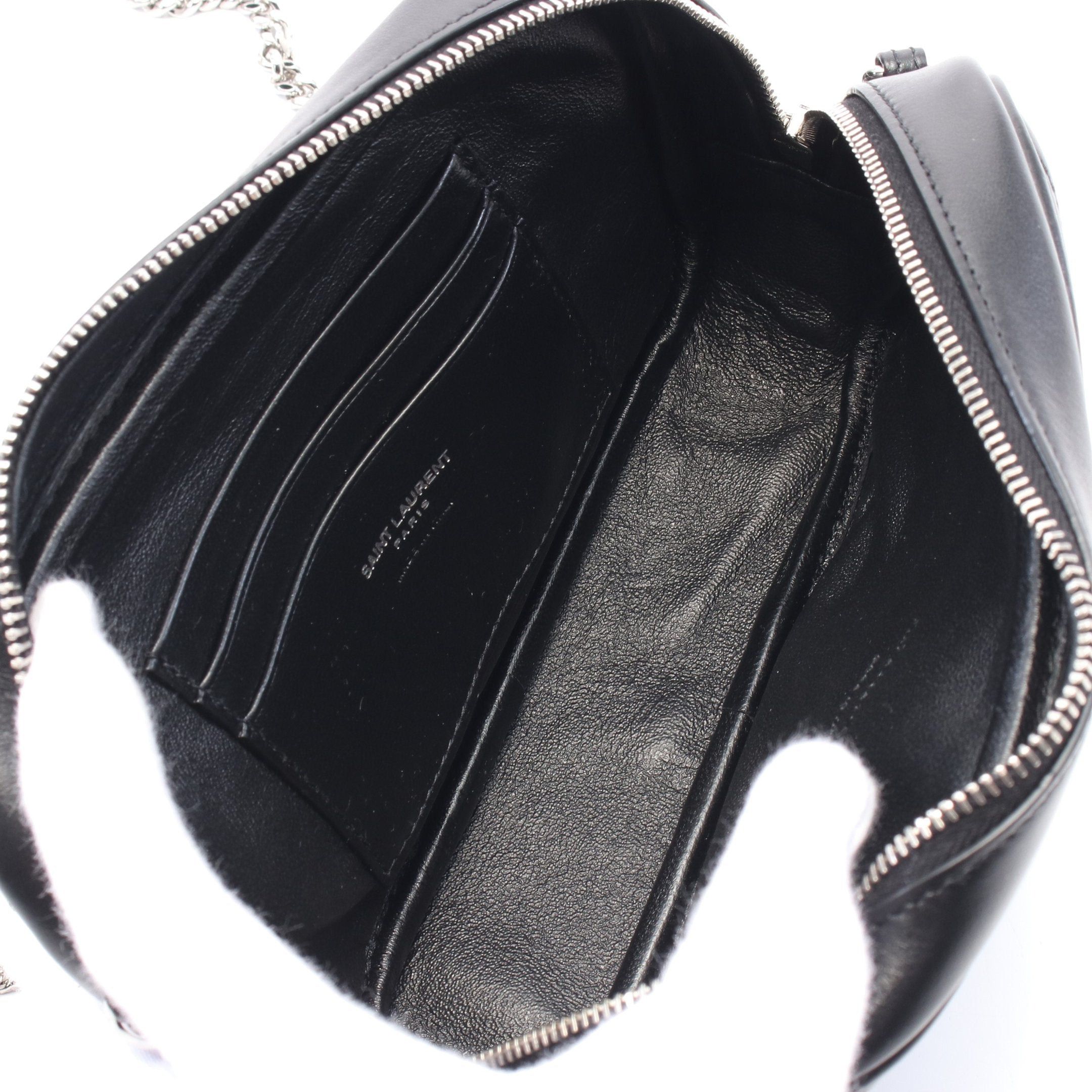 Yves Saint Laurent Yves Saint Laurent Lou Roux Mini Bag Chain Shoulder Leather Black Size ONE SIZE - 3 Thumbnail