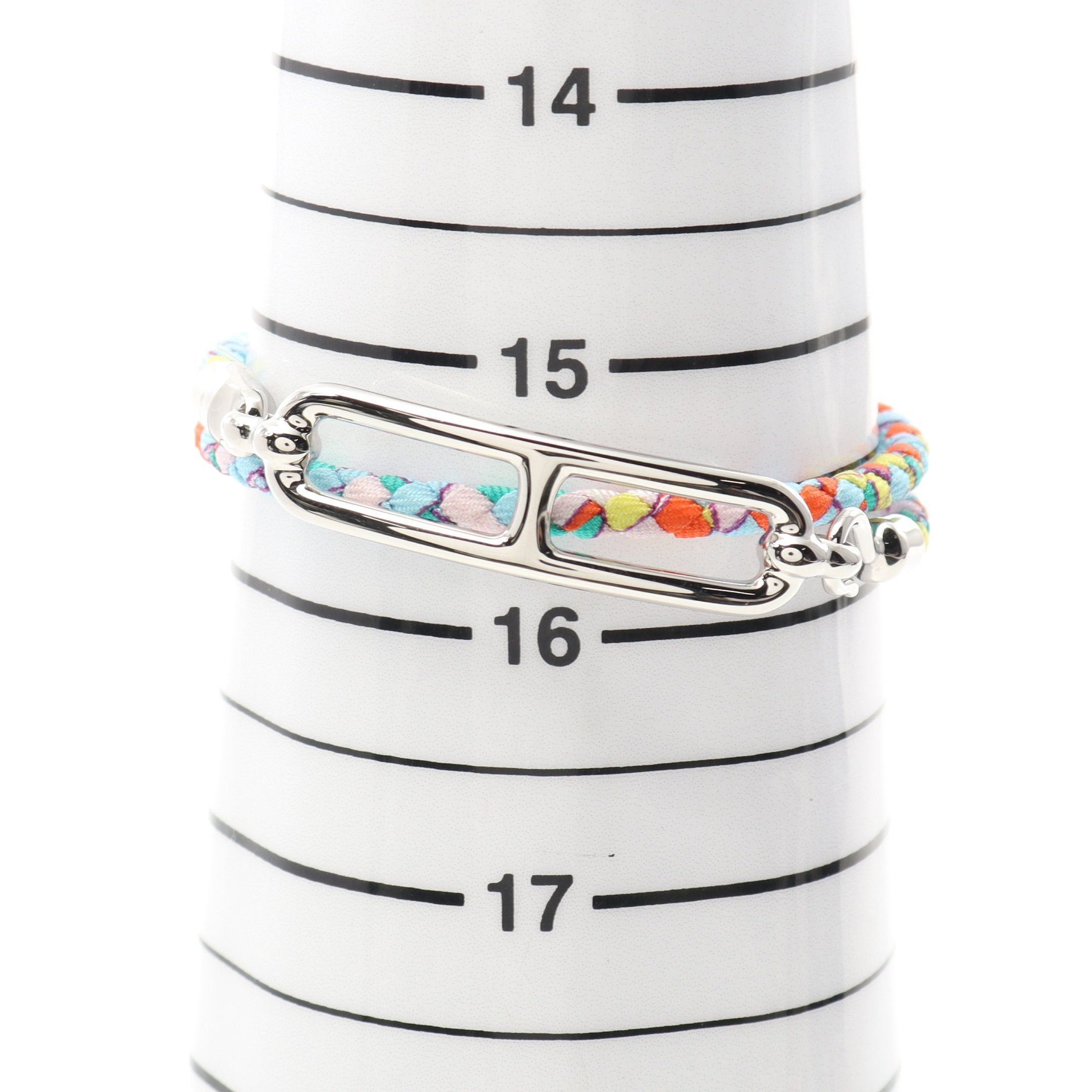 Hermes Hermes Ruri Bracelet Silk Silver Multicolor Size ONE SIZE - 5 Thumbnail