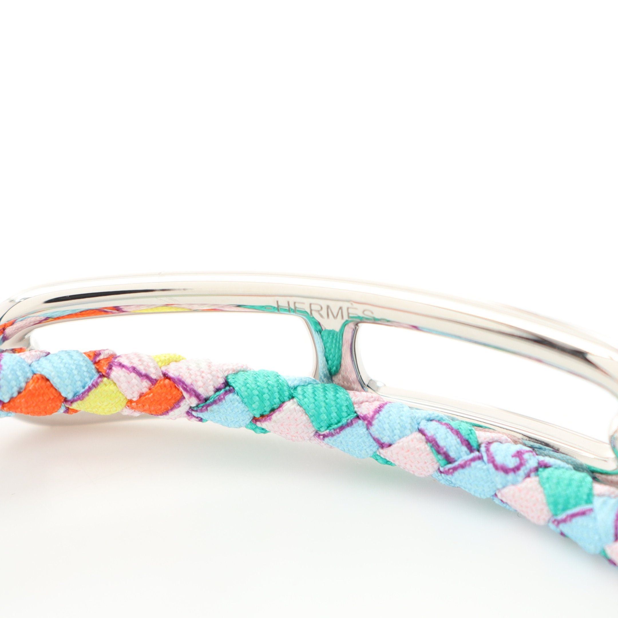 Hermes Hermes Ruri Bracelet Silk Silver Multicolor Size ONE SIZE - 3 Thumbnail