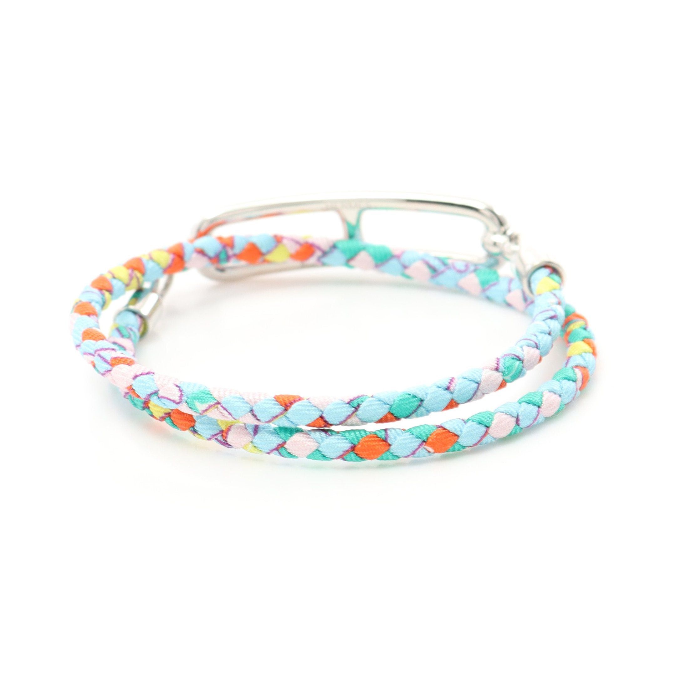 Hermes Hermes Ruri Bracelet Silk Silver Multicolor Size ONE SIZE - 2 Thumbnail