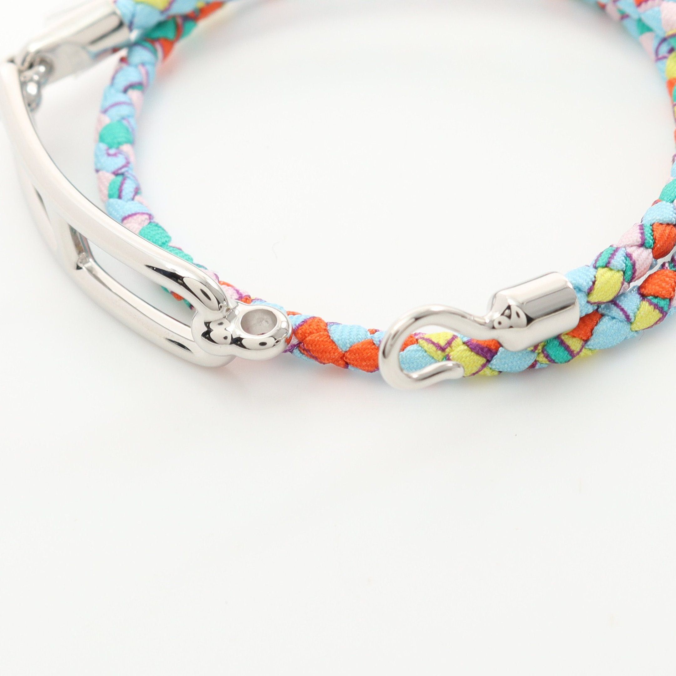 Hermes Hermes Ruri Bracelet Silk Silver Multicolor Size ONE SIZE - 4 Thumbnail