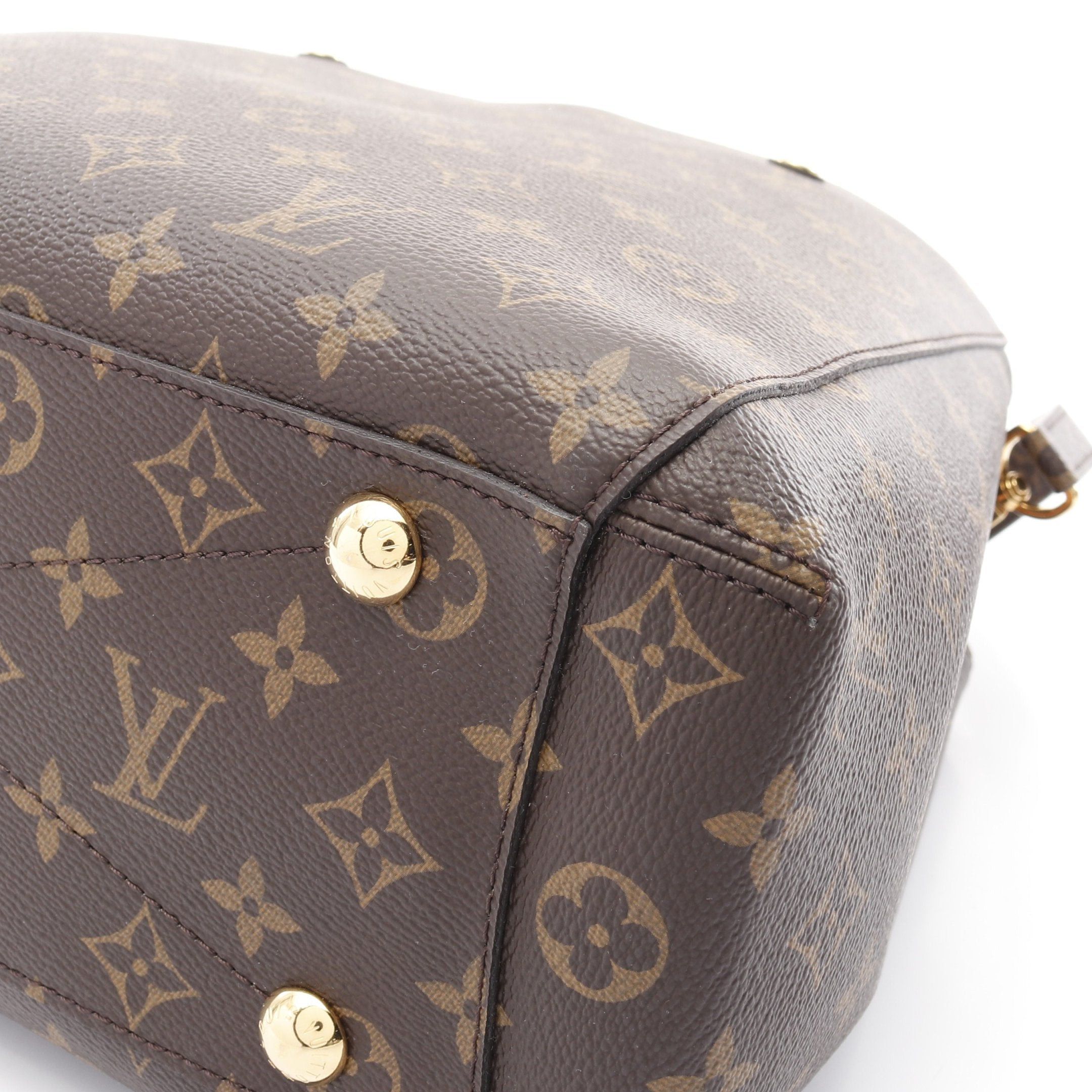Louis Vuitton Louis Vuitton Montaigne Mm Monogram Handbag Leather Brown Size ONE SIZE - 8 Thumbnail