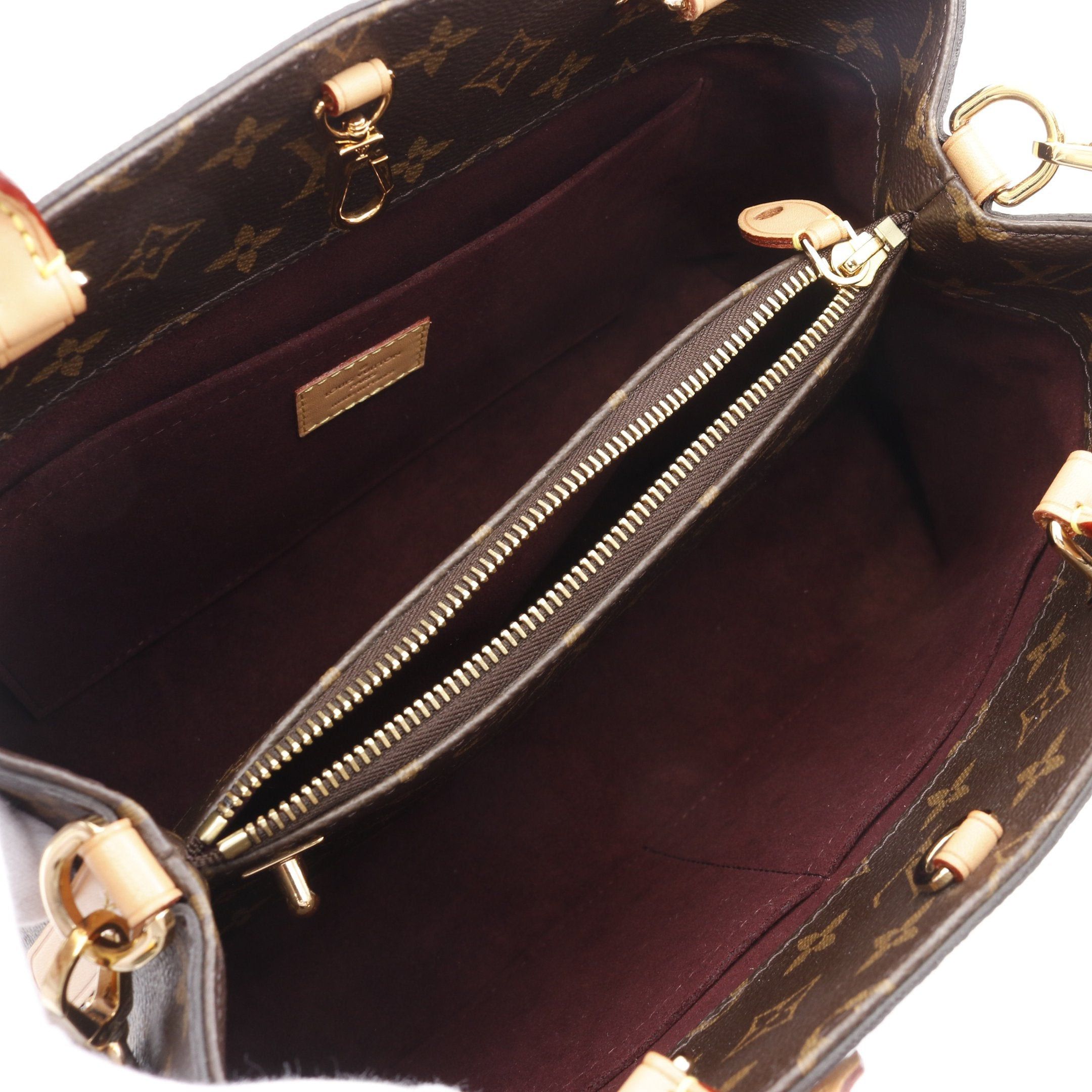 Louis Vuitton Louis Vuitton Montaigne Mm Monogram Handbag Leather Brown Size ONE SIZE - 3 Thumbnail