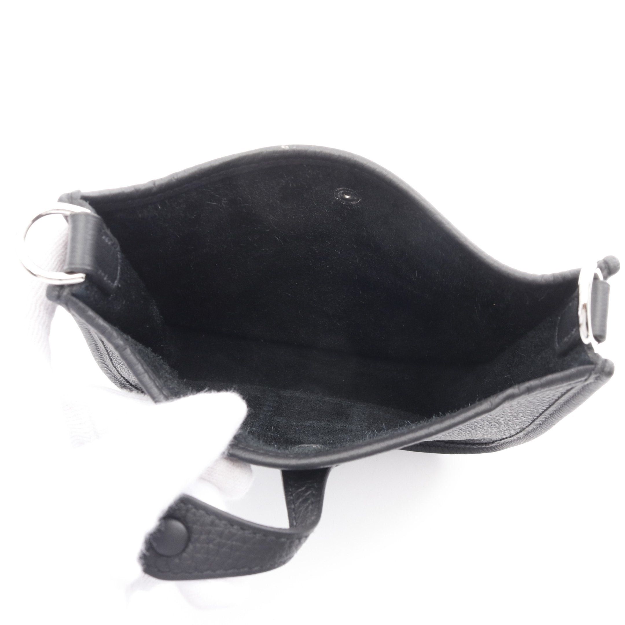 Hermes Hermes Evelyn Tpm Amazon Shoulder Bag Clemence Leather Black Silver Hardware K Stamp Size ONE SIZE - 3 Thumbnail