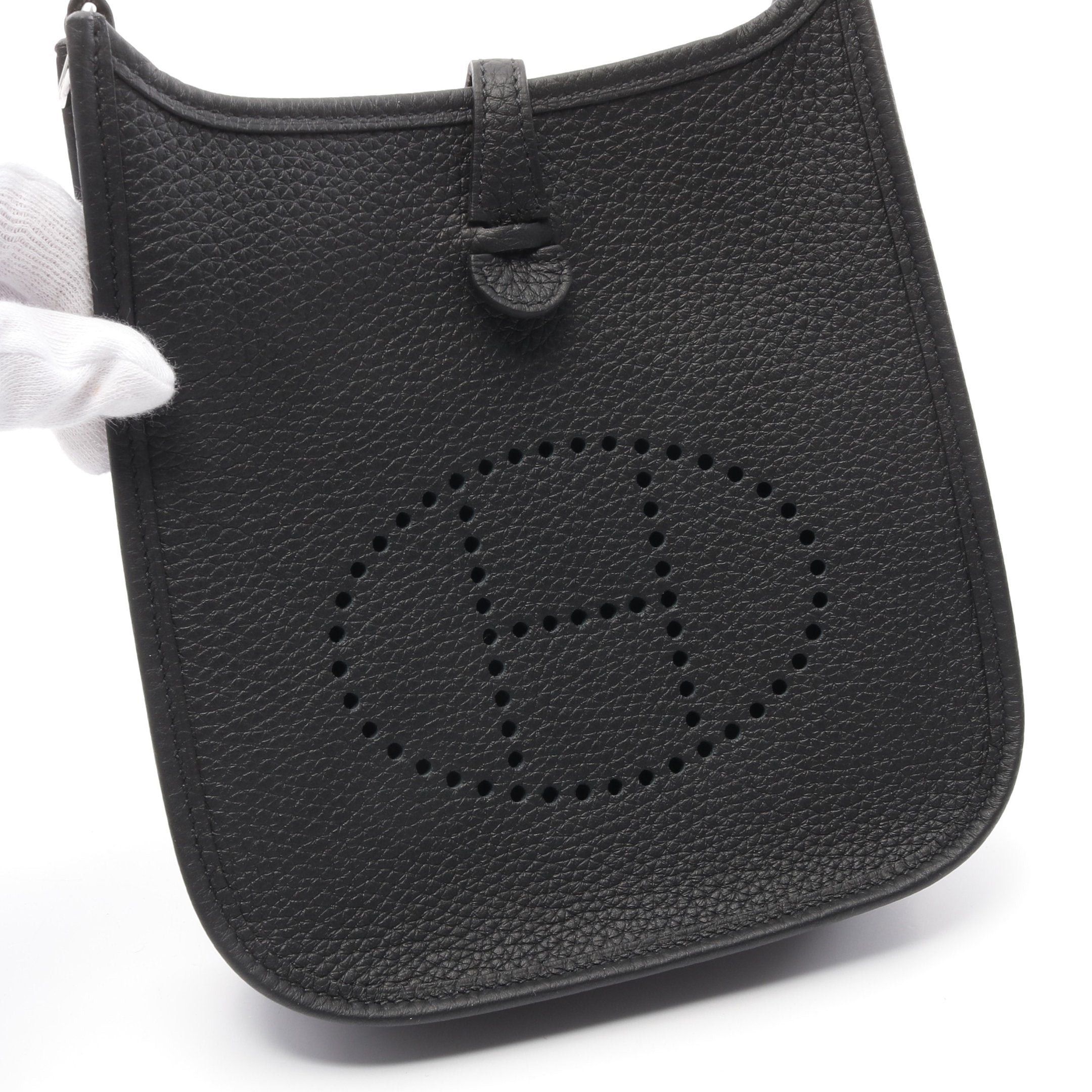 Hermes Hermes Evelyn Tpm Amazon Shoulder Bag Clemence Leather Black Silver Hardware K Stamp Size ONE SIZE - 8 Thumbnail