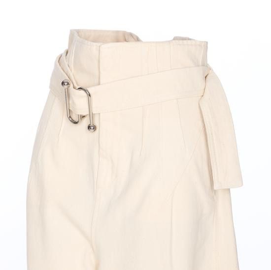 Sportmax SPORTMAX Women Straight Pants 2512131025600 GLAUCO 001 White Size 27" / US 4 / IT 40 - 3 Thumbnail
