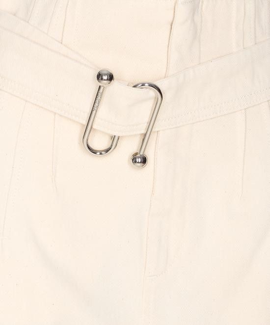 Sportmax SPORTMAX Women Straight Pants 2512131025600 GLAUCO 001 White Size 27" / US 4 / IT 40 - 4 Thumbnail