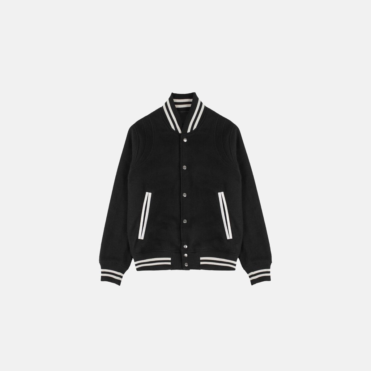 Wool Varsity Jacket (Black)