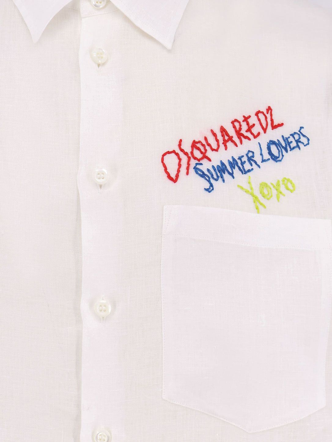Dsquared2 Summer Lovers Oversized Linen Shirt