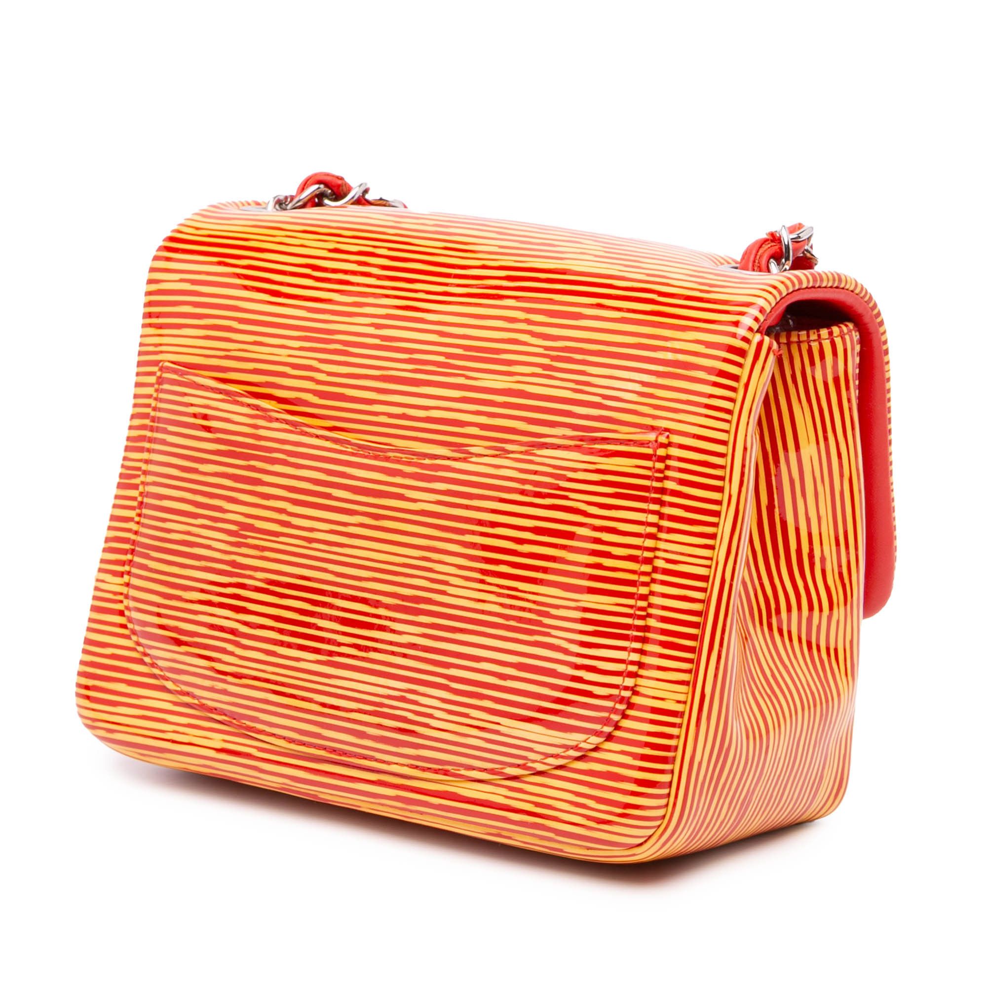 Chanel Chanel Mini Square Classic Patent Striped Single Flap Size ONE SIZE - 2 Thumbnail