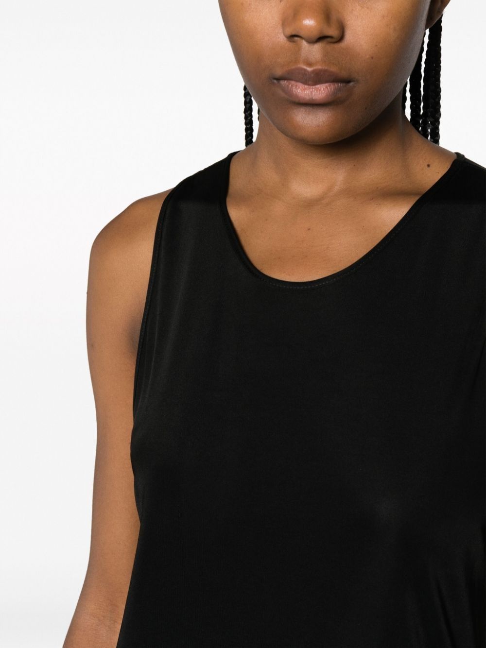 Saint Laurent Paris long tank dress in shiny jersey Size L / US 10 / IT 46 - 4 Thumbnail