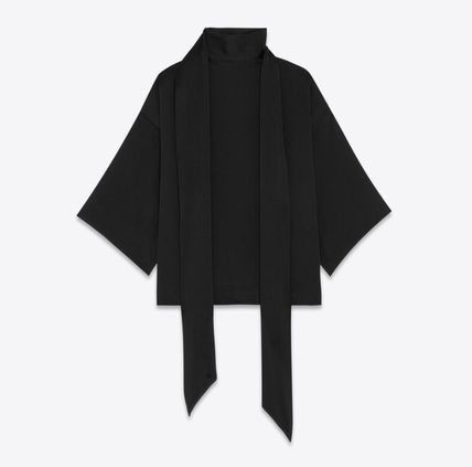 Saint Laurent Paris blouse in crepe satin Size XXL / US 16-18 / IT 52-54 - 3 Thumbnail