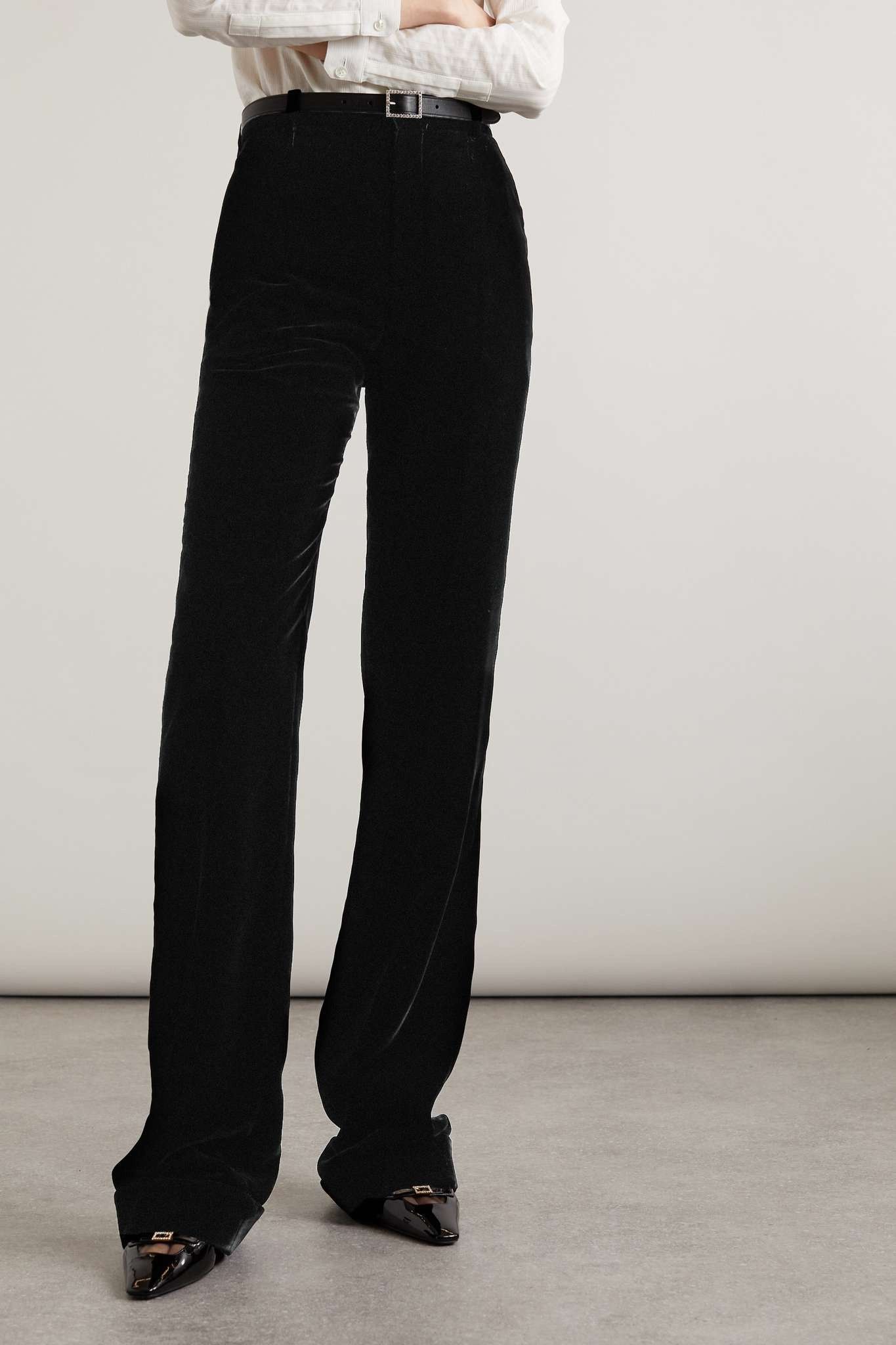 Saint Laurent Paris tailored pants in velvet Size 25" / US 0 / IT 36 - 3 Thumbnail