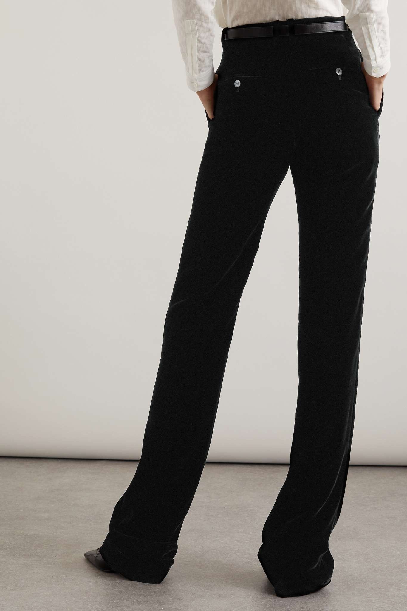 Saint Laurent Paris tailored pants in velvet Size 28" / US 6 / IT 42 - 4 Thumbnail