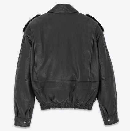 Saint Laurent Paris oversized jacket in grained leather Size XS / US 0-2 / IT 36-38 - 3 Thumbnail