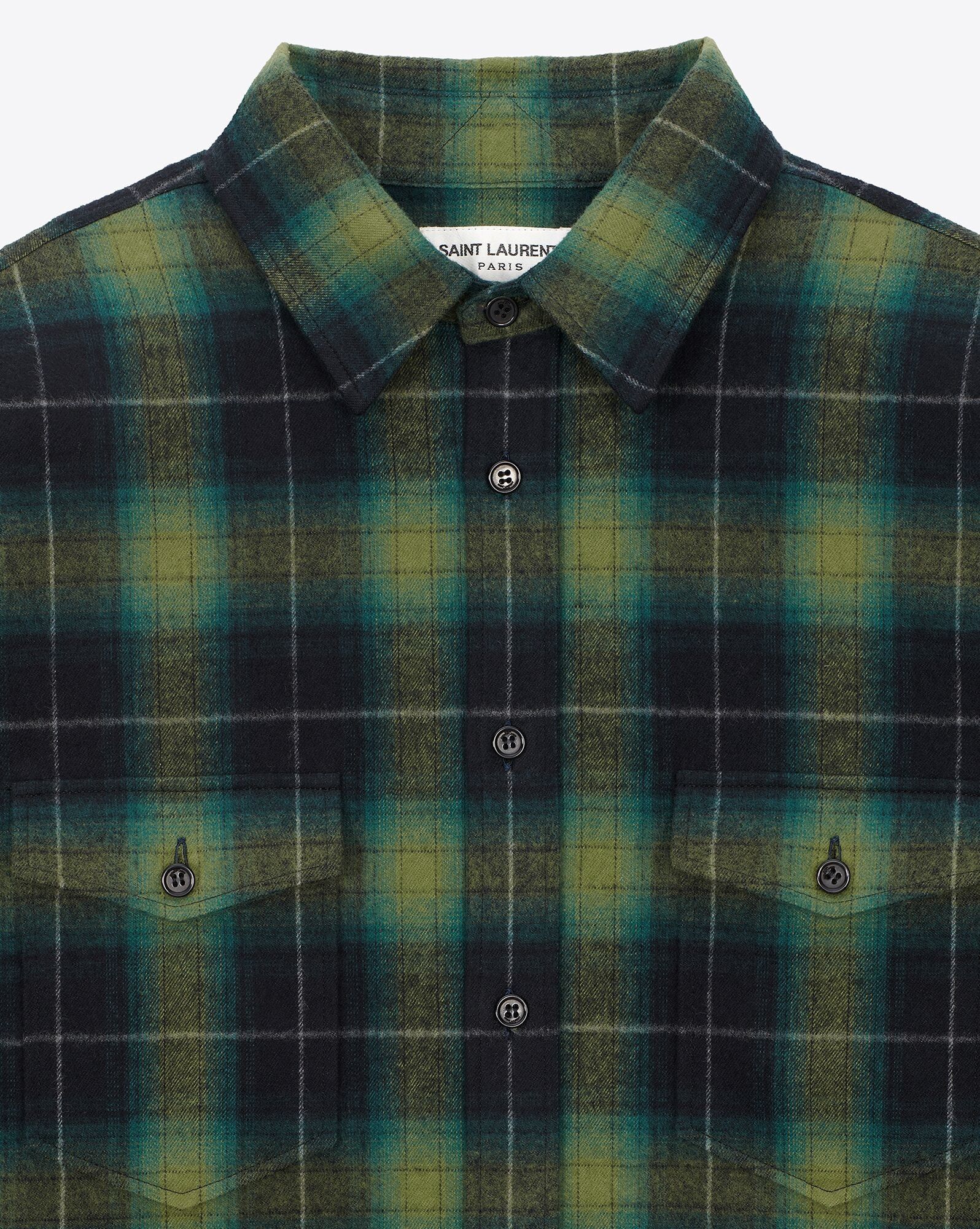 Saint Laurent Paris oversized shirt in checked cotton Size US XS / EU 42 / 0 - 3 Thumbnail