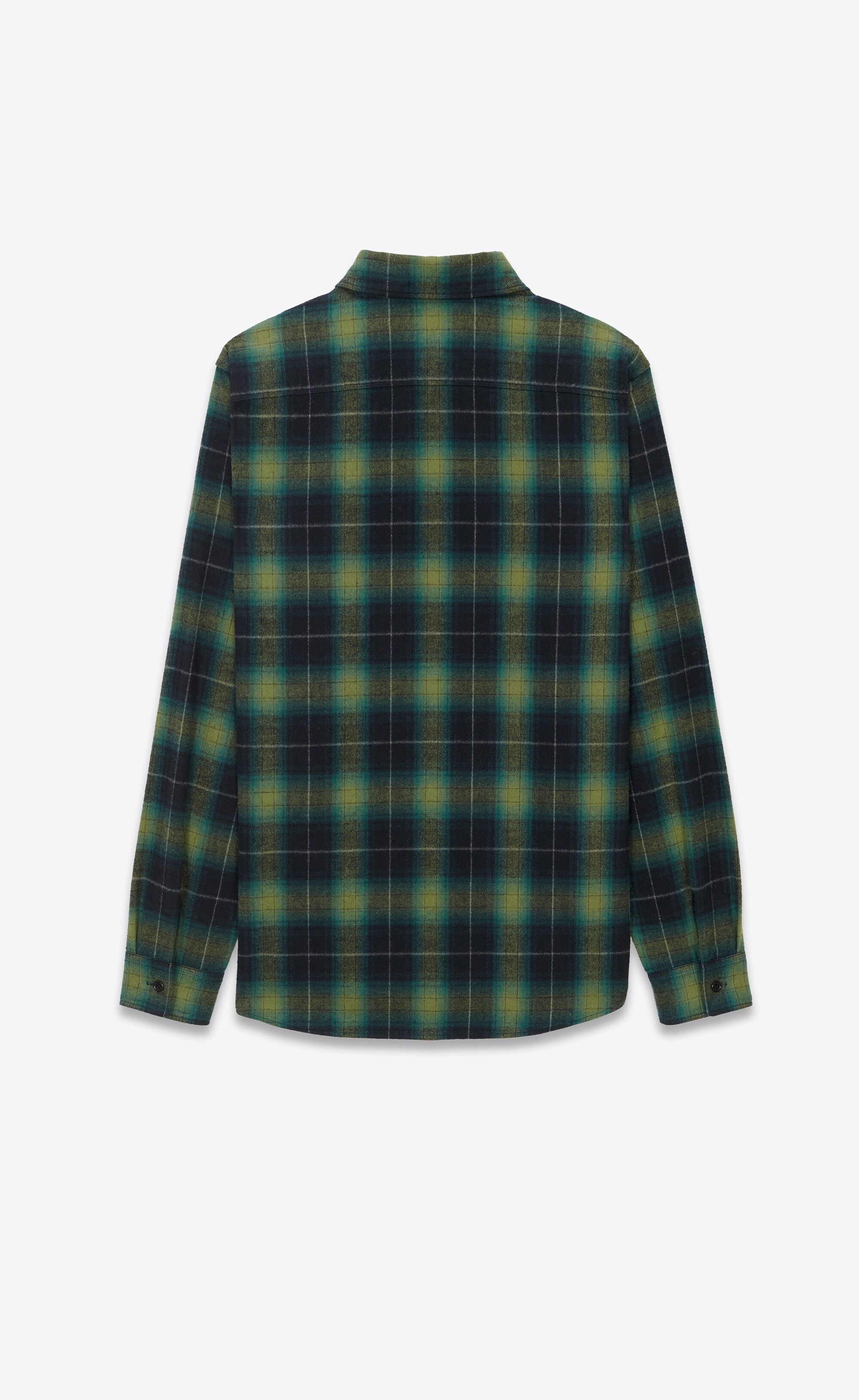 Saint Laurent Paris oversized shirt in checked cotton Size US XL / EU 56 / 4 - 2 Thumbnail