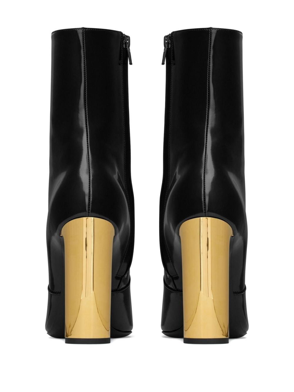 Saint Laurent Paris Auteuil 100mm booties in glazed leather Size US 7 / IT 37 - 3 Thumbnail
