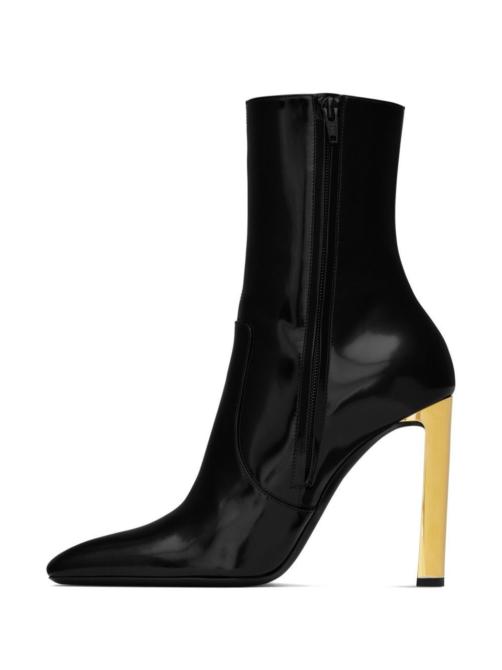 Saint Laurent Paris Auteuil 100mm booties in glazed leather Size US 9 / IT 39 - 5 Thumbnail