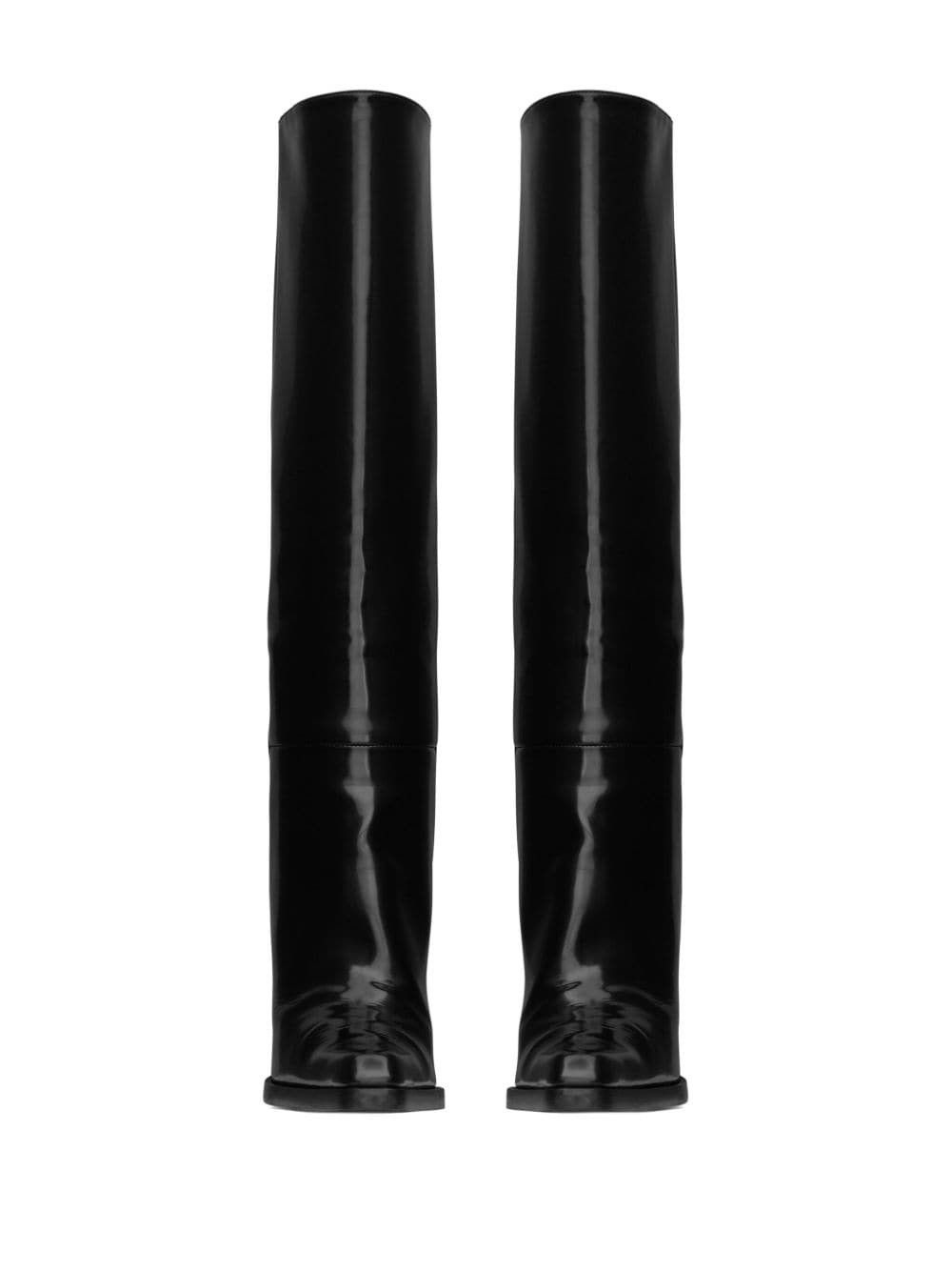 Saint Laurent Paris Nina 110mm high boots in glazed calfskin Size US 5 / IT 35 - 4 Thumbnail