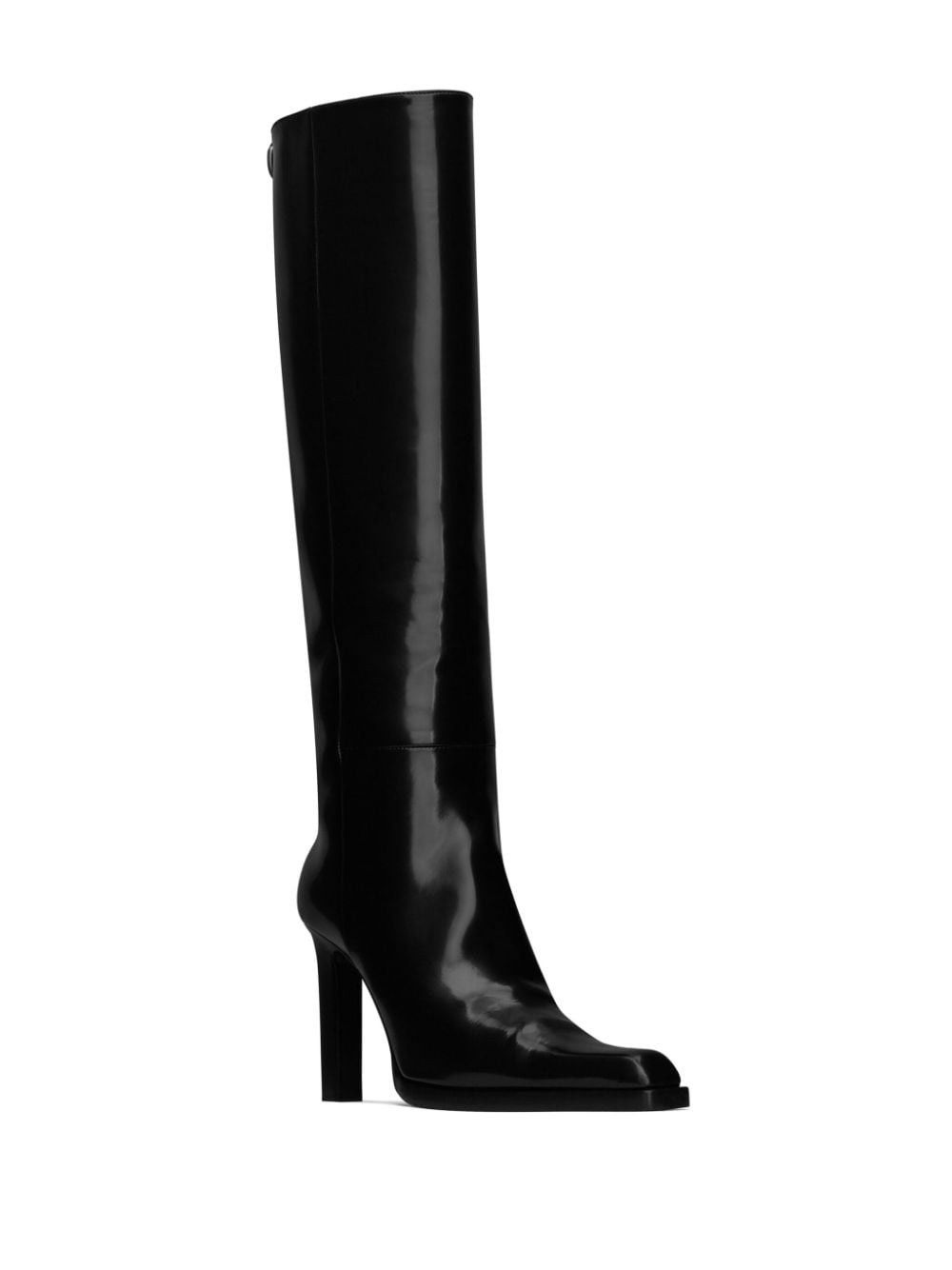 Saint Laurent Paris Nina 110mm high boots in glazed calfskin Size US 7 / IT 37 - 2 Thumbnail
