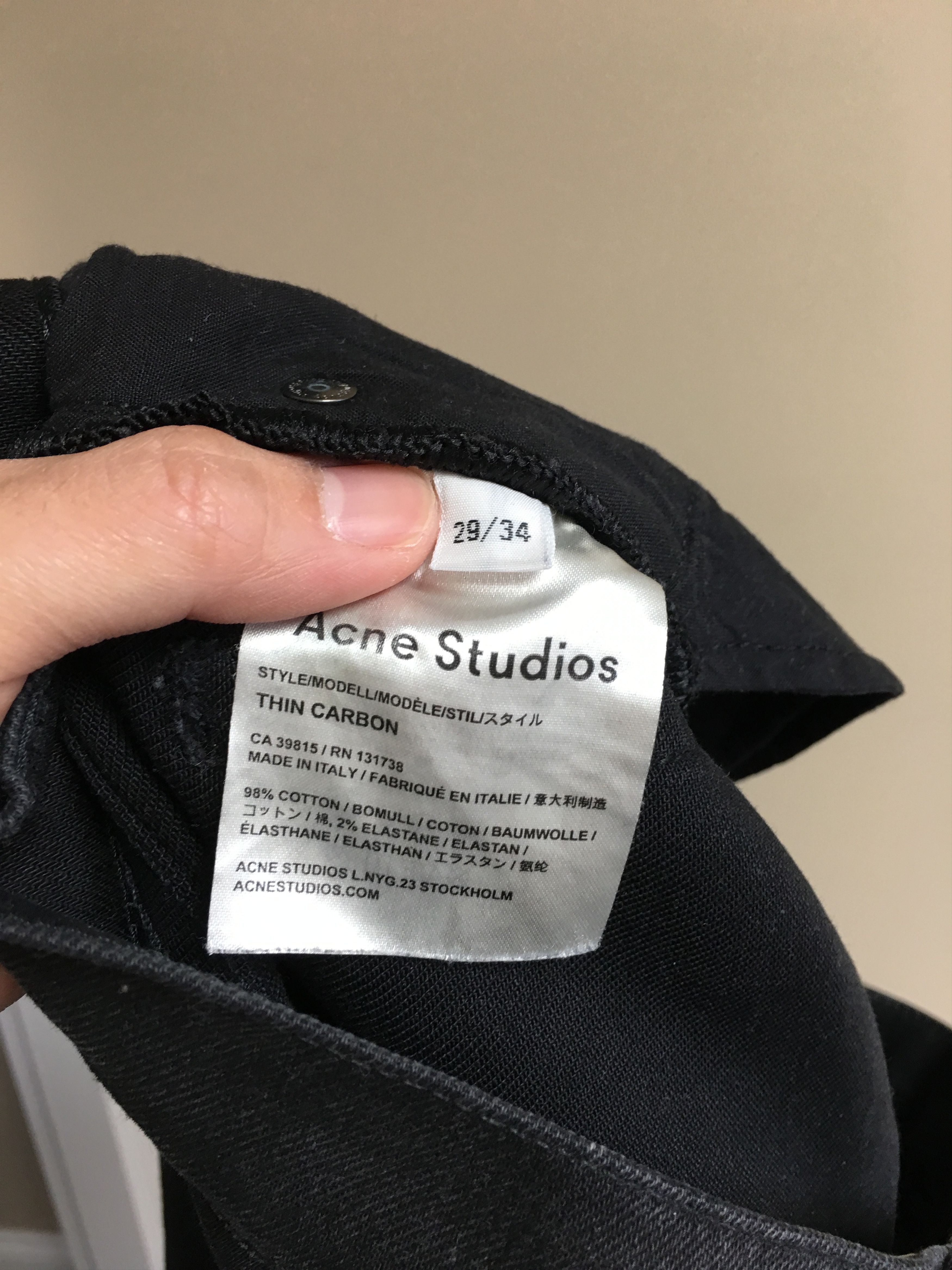 Acne Studios Thin Carbon Skinny Jeans Size US 29 - 6 Thumbnail