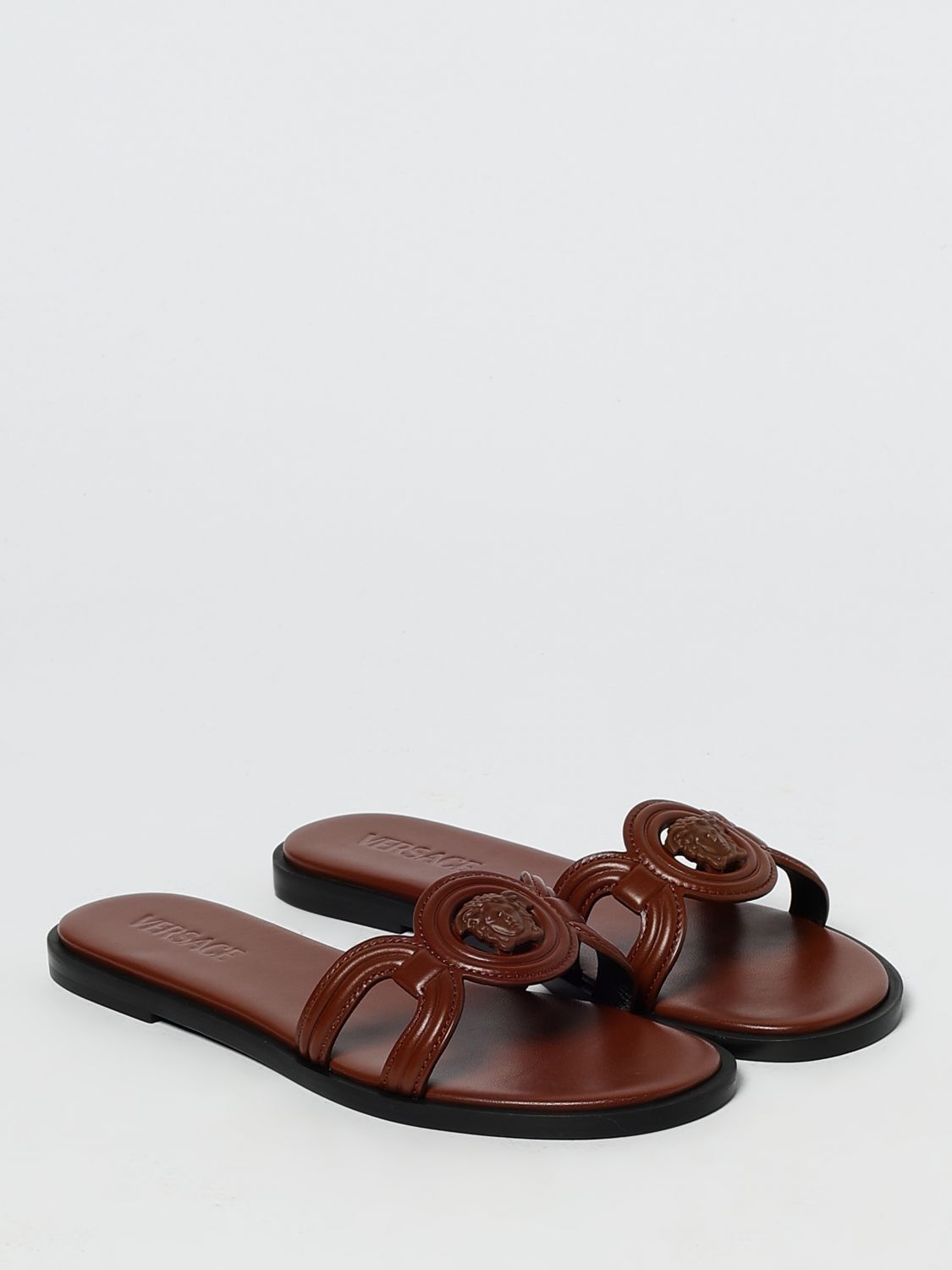 Versace Versace Heeled Sandal Woman Leather Size US 8.5 / IT 38.5 - 2 Thumbnail