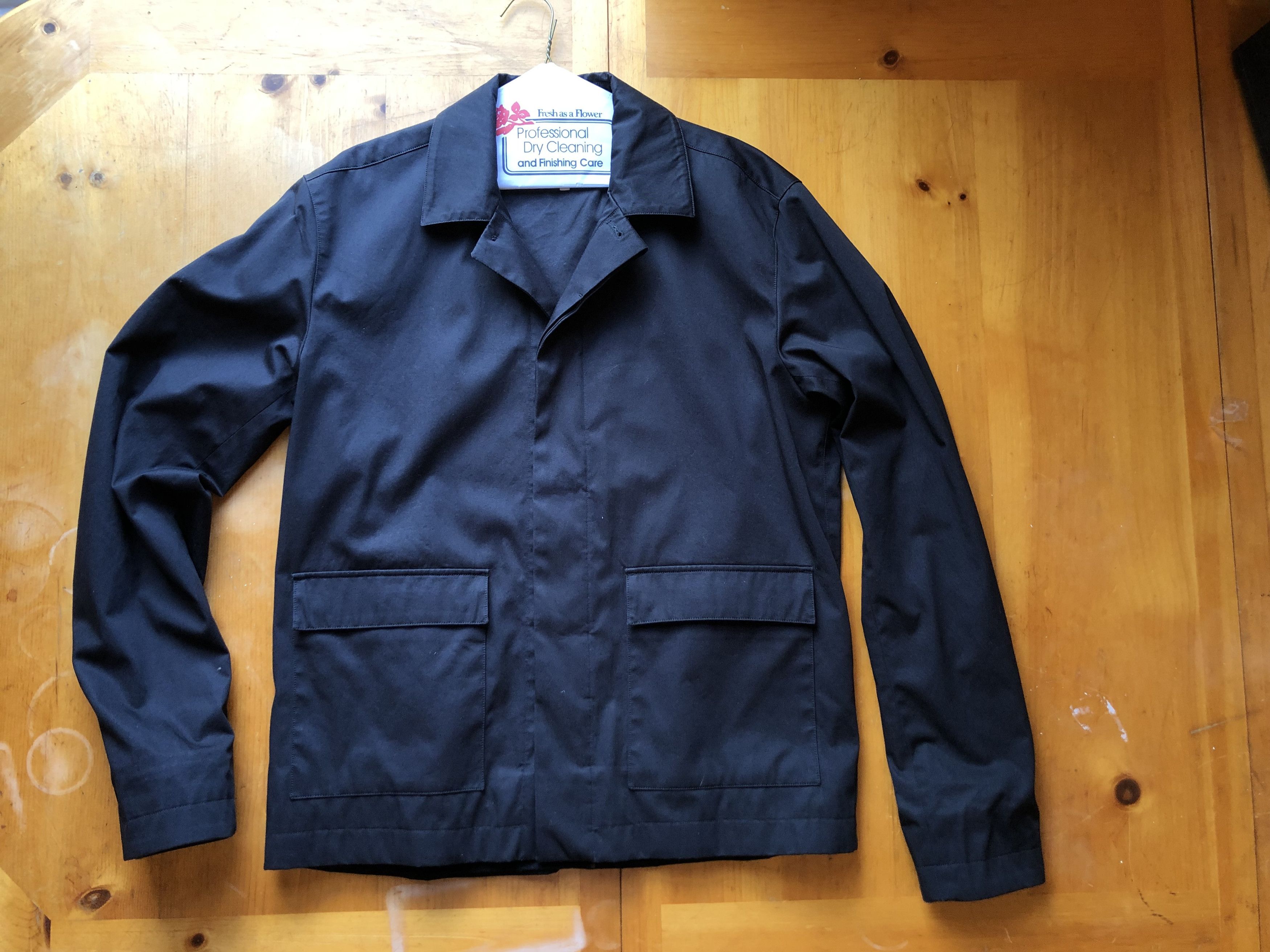 Tyge Gabardine Flight Jacket in Black