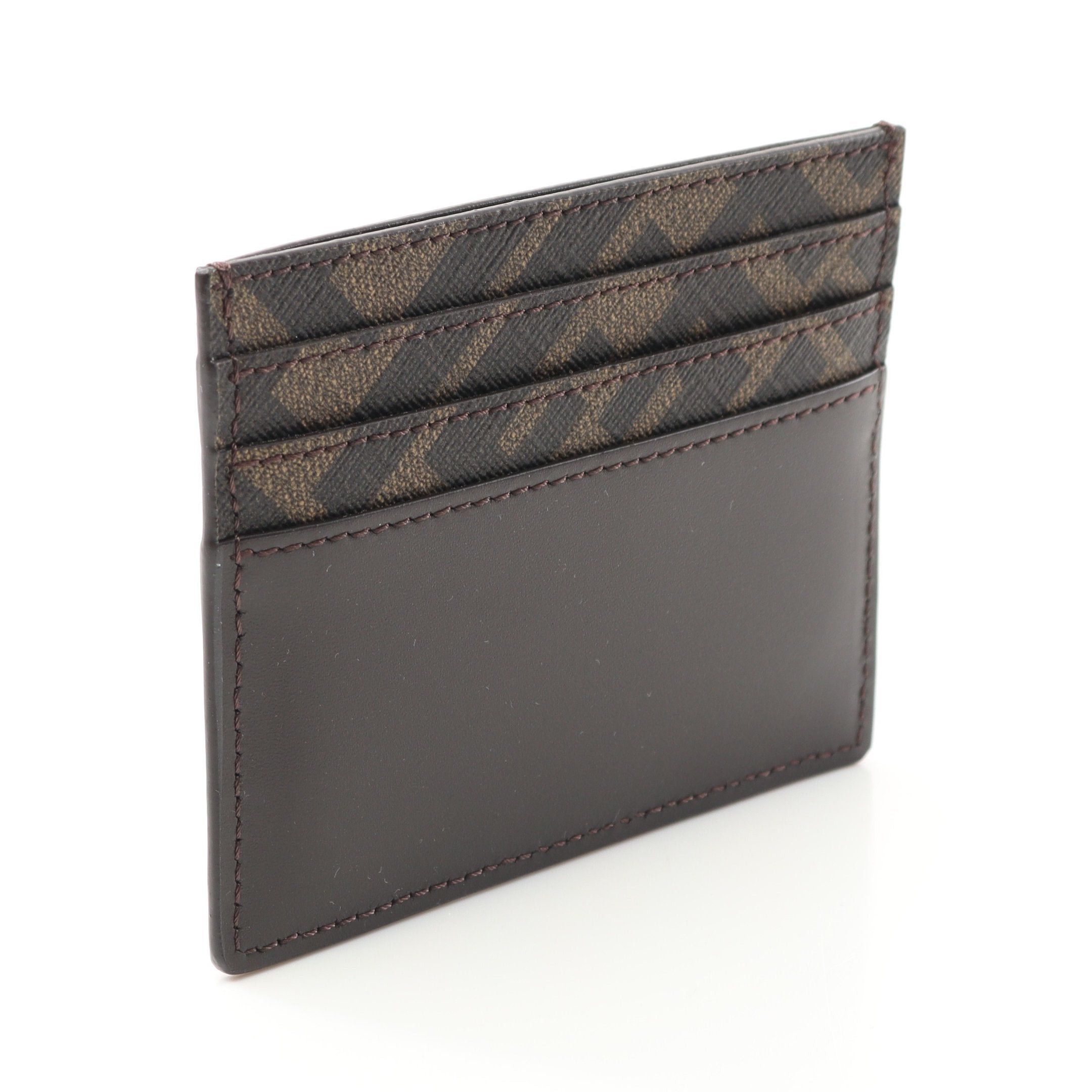 Fendi Fendi Ff Logo Card Case Leather Brown Black Size ONE SIZE - 2 Thumbnail