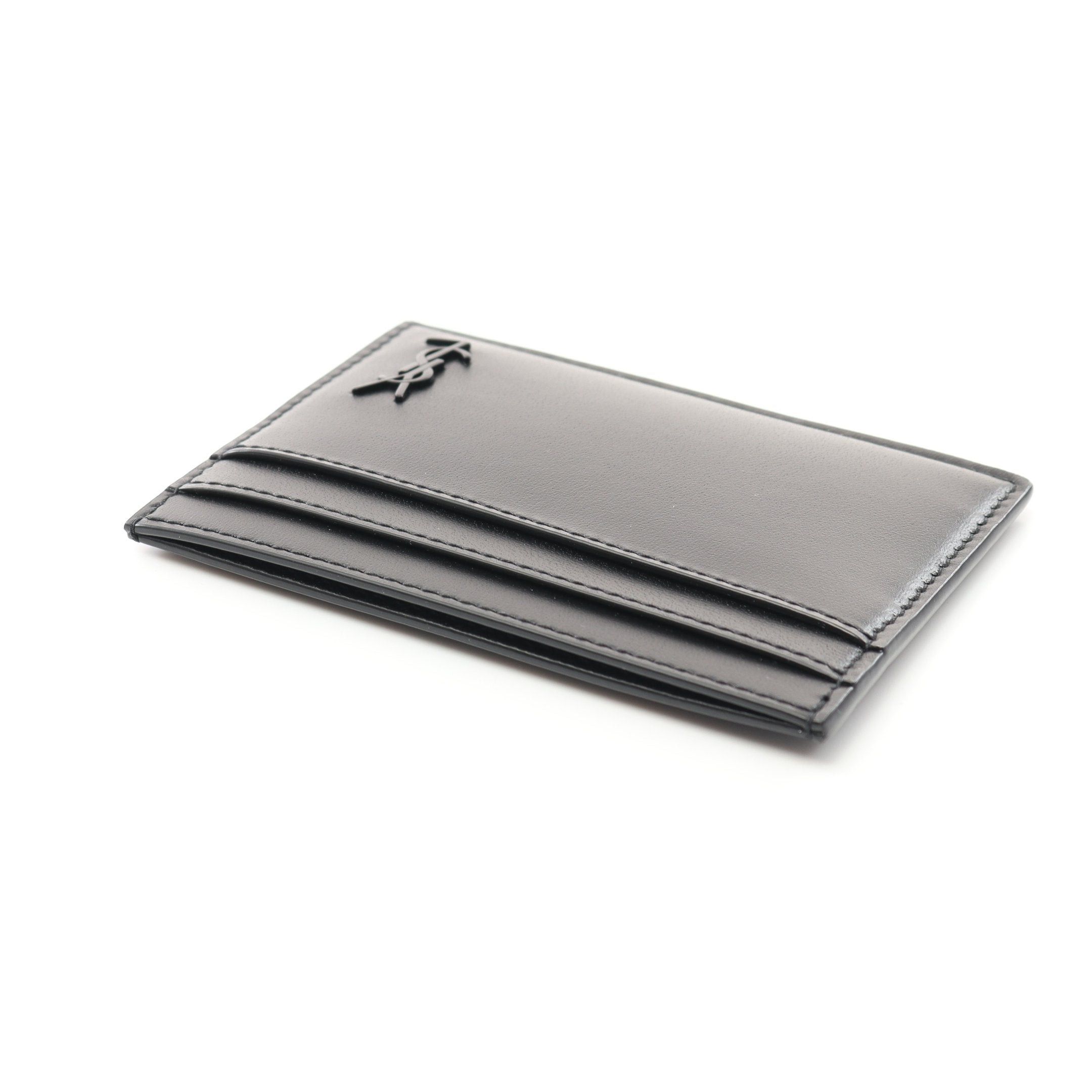 Yves Saint Laurent Yves Saint Laurent Tiny Cassandra Card Case Leather Black Size ONE SIZE - 3 Thumbnail