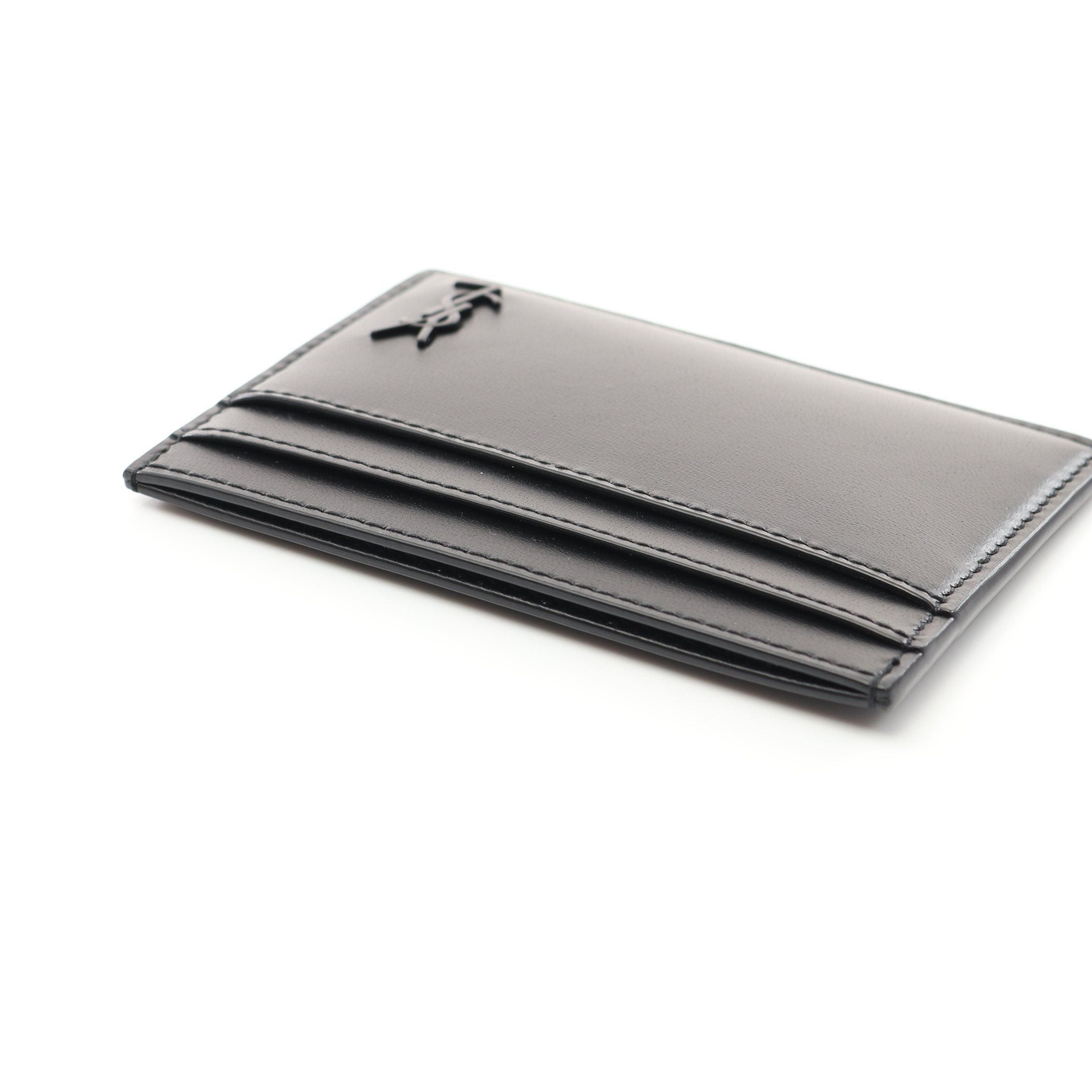 Yves Saint Laurent Yves Saint Laurent Tiny Cassandra Card Case Leather Black Size ONE SIZE - 3 Thumbnail