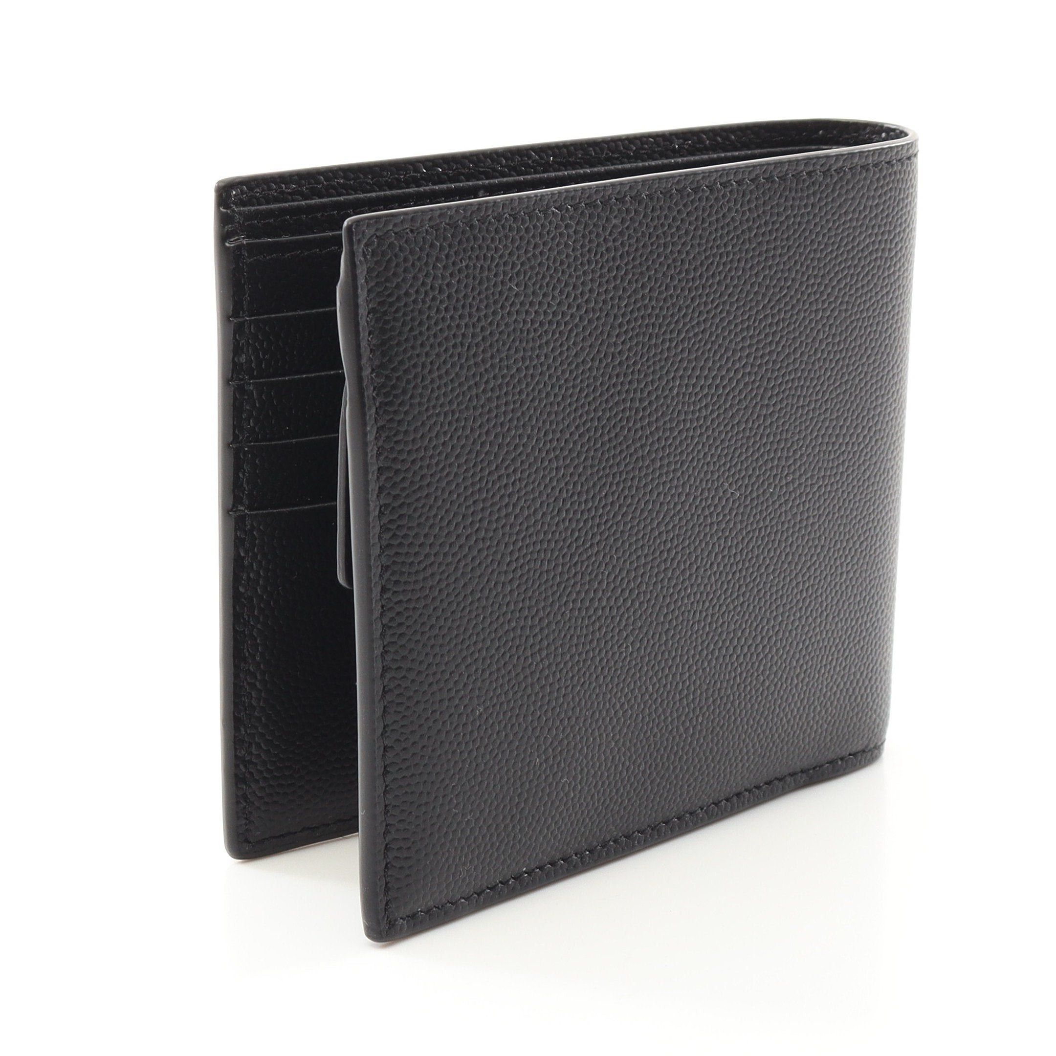 Yves Saint Laurent Yves Saint Laurent Yeast Waist Bi-Fold Wallet Compact Leather Black Size ONE SIZE - 2 Thumbnail
