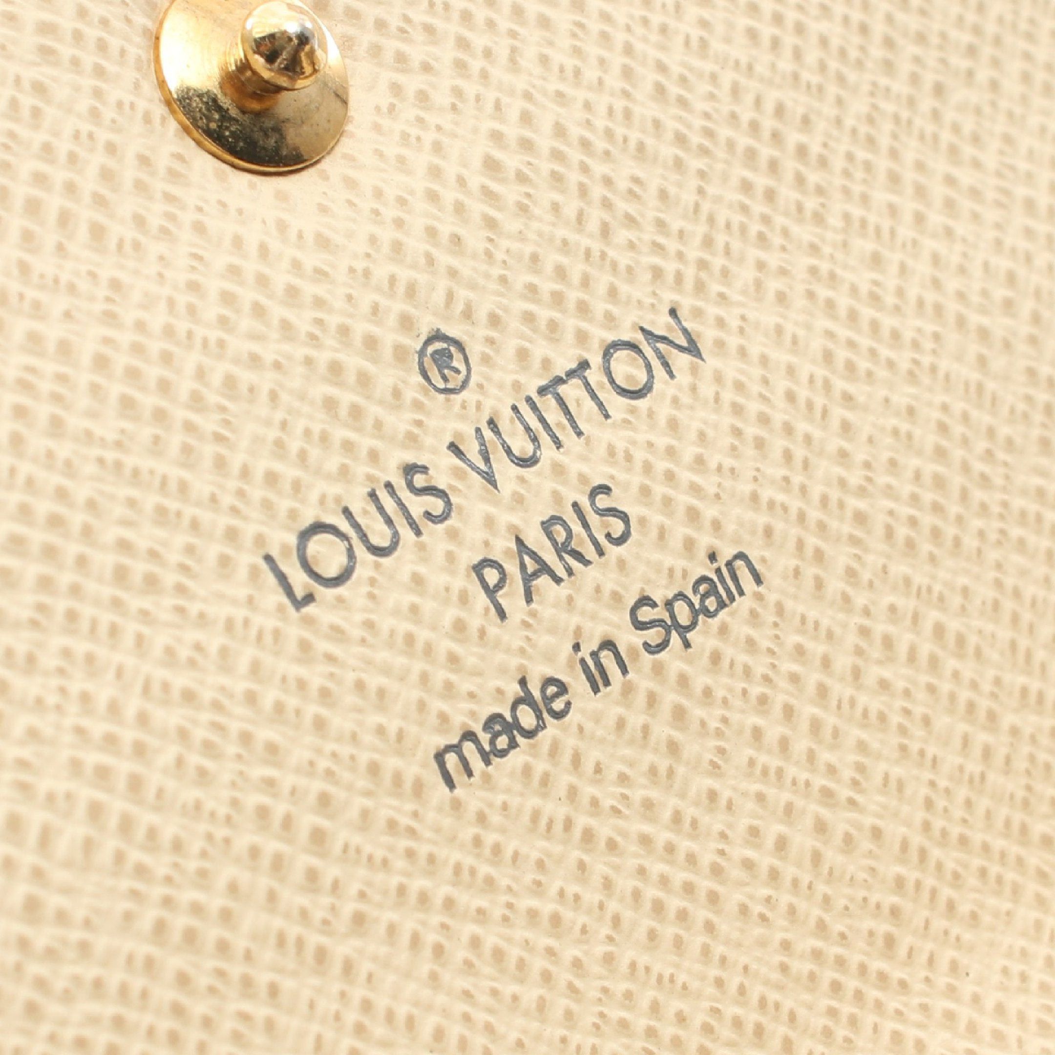Louis Vuitton Louis Vuitton Portefeuil Sara Damier Azur Bi-Fold Long Wallet Leather White Size ONE SIZE - 4 Thumbnail