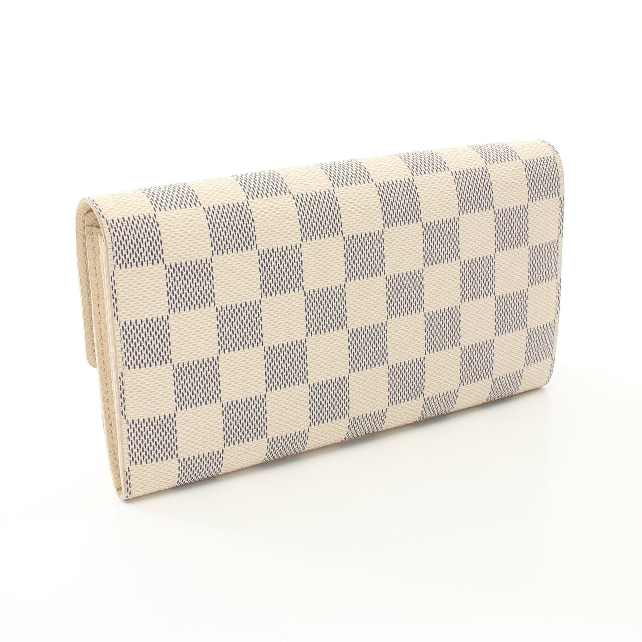 Louis Vuitton Louis Vuitton Portefeuil Sara Damier Azur Bi-Fold Long Wallet Leather White Size ONE SIZE - 2 Thumbnail