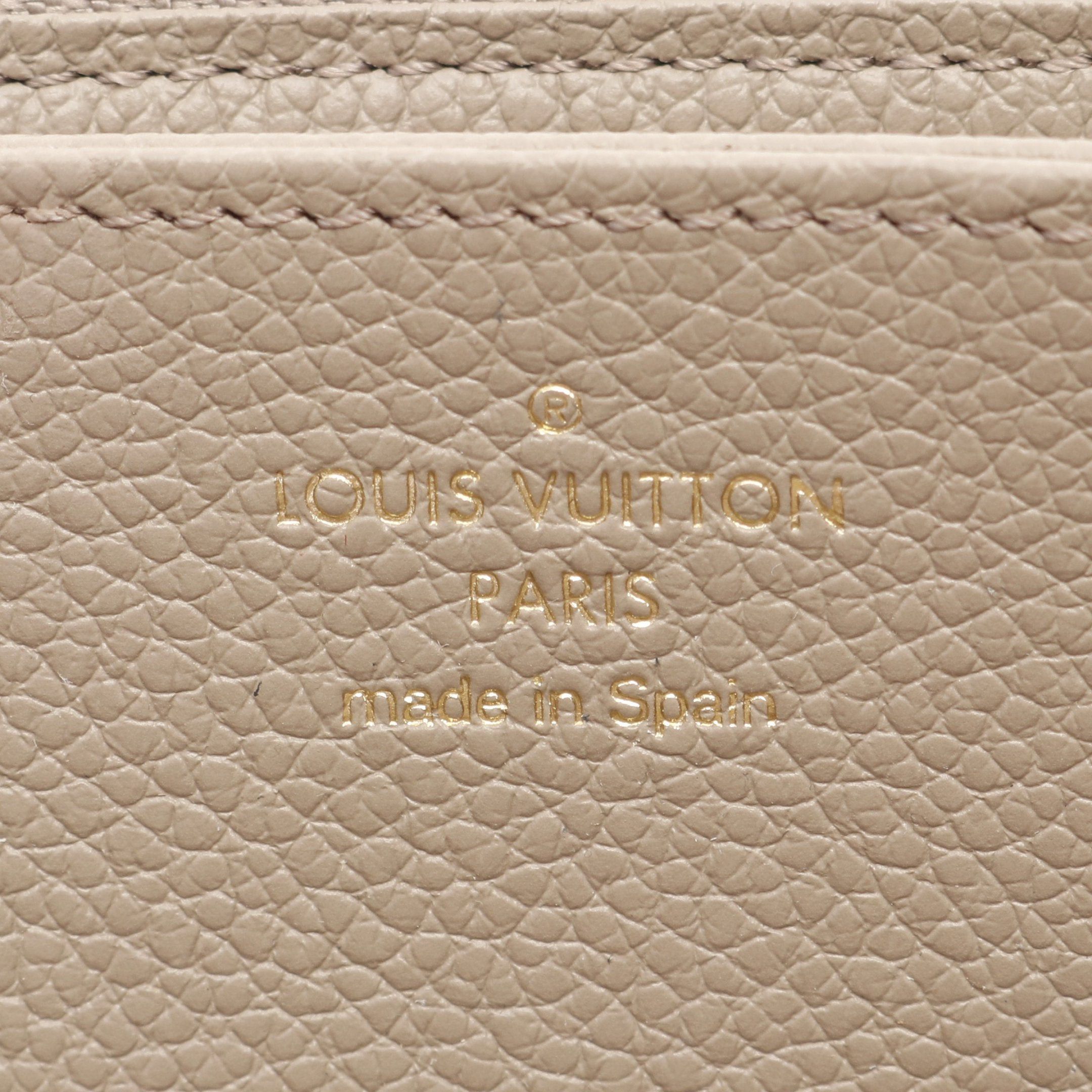 Louis Vuitton Zippy Wallet Bicolor Monogram Empreinte Tourterelle Claim Round Zipper Long Leather Gray Beige Ivory