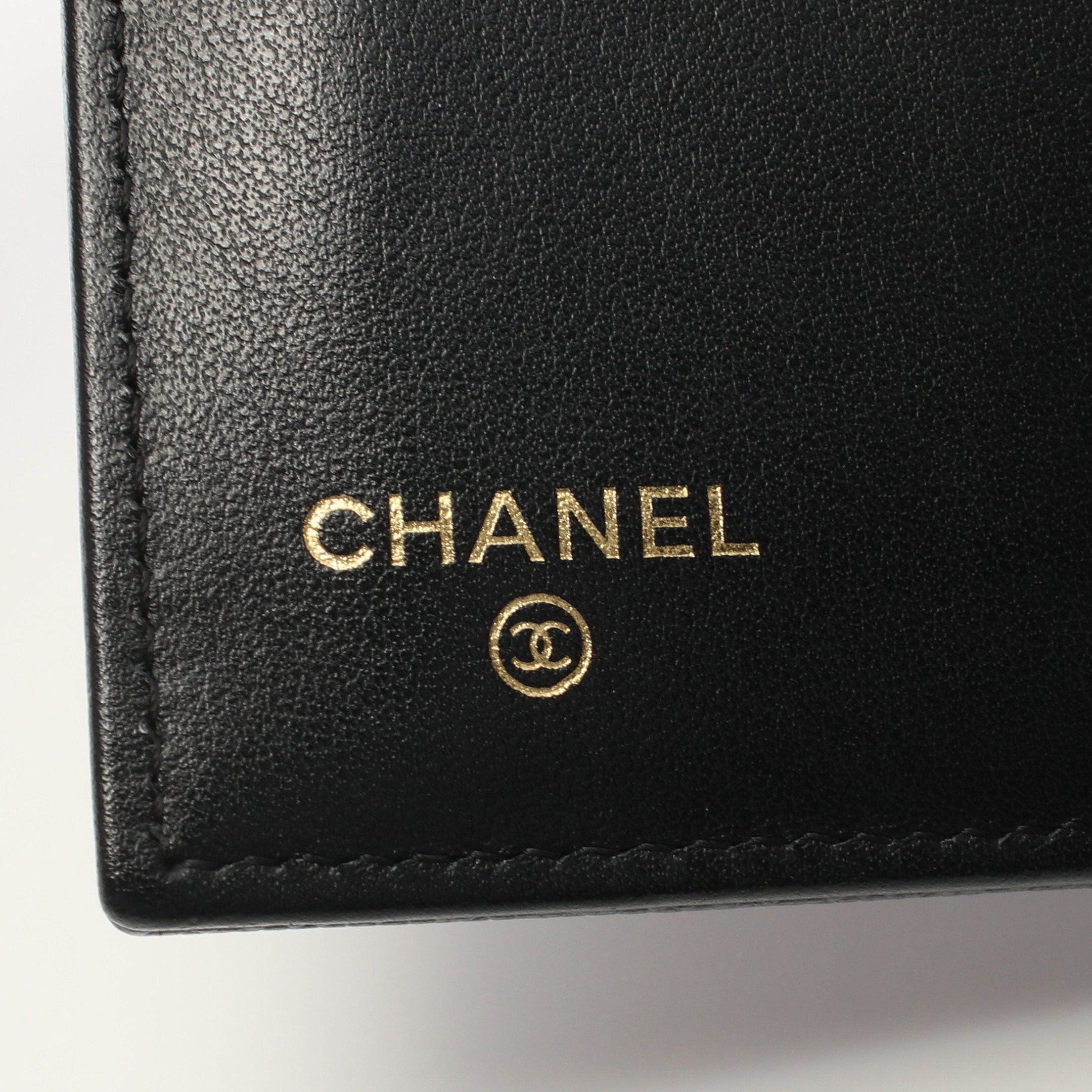 Chanel Chanel Trifold Wallet Caviar Skin Black Gold Hardware Size ONE SIZE - 4 Thumbnail