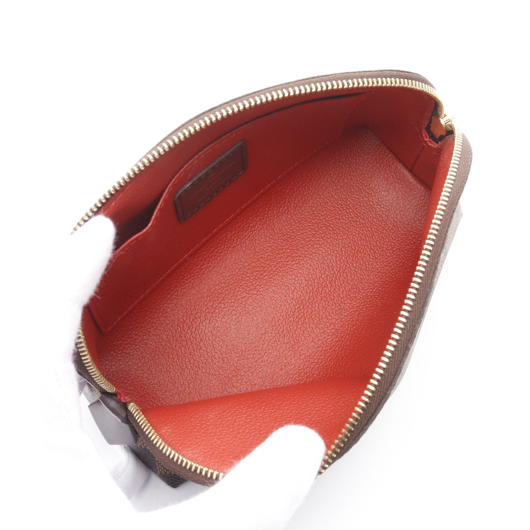 Louis Vuitton Louis Vuitton Pochette Cosmetics Damier Ebene Cosmetic Pouch Brown Size ONE SIZE - 3 Thumbnail