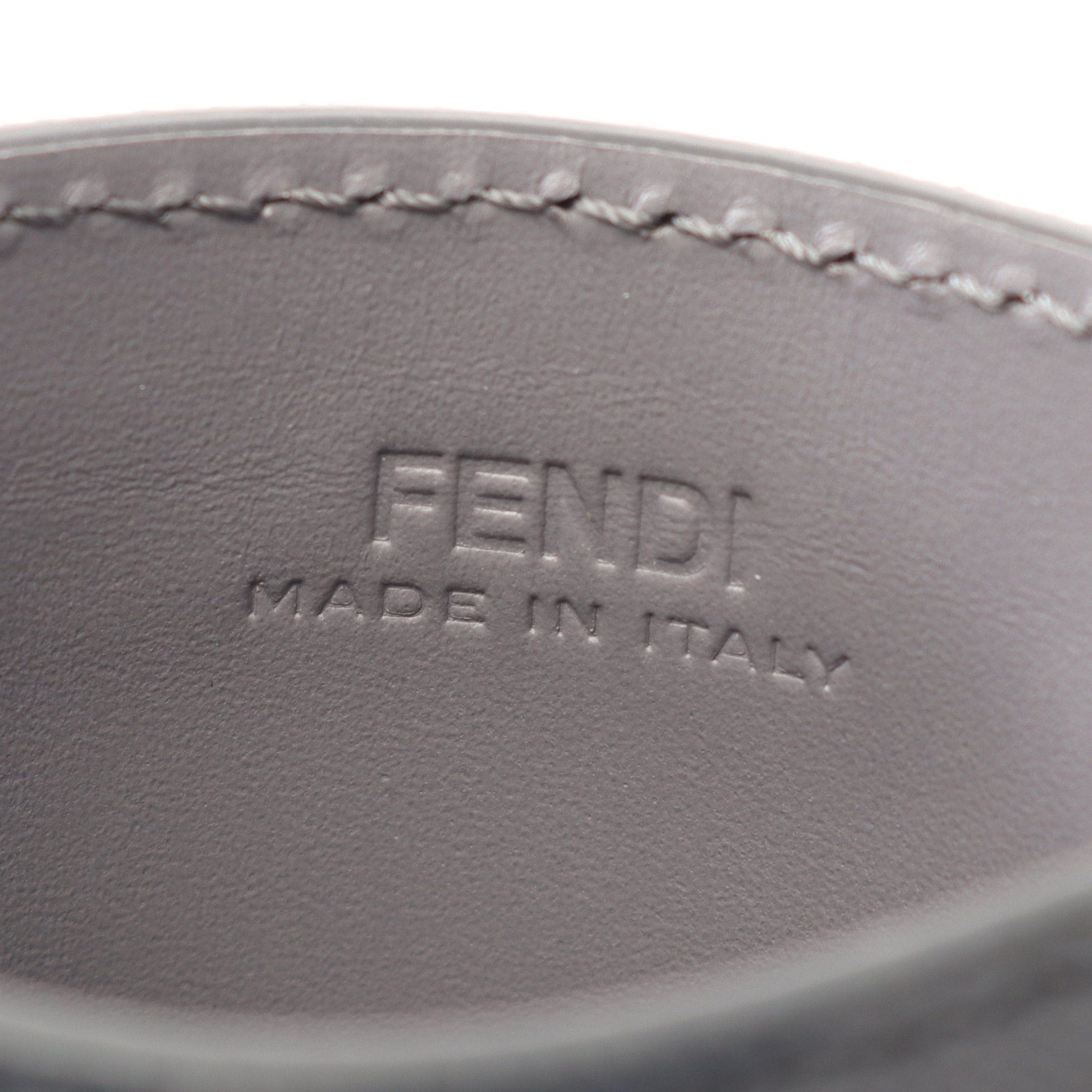 Fendi Fendi Ff Logo Card Case Leather Gray Black Size ONE SIZE - 4 Thumbnail