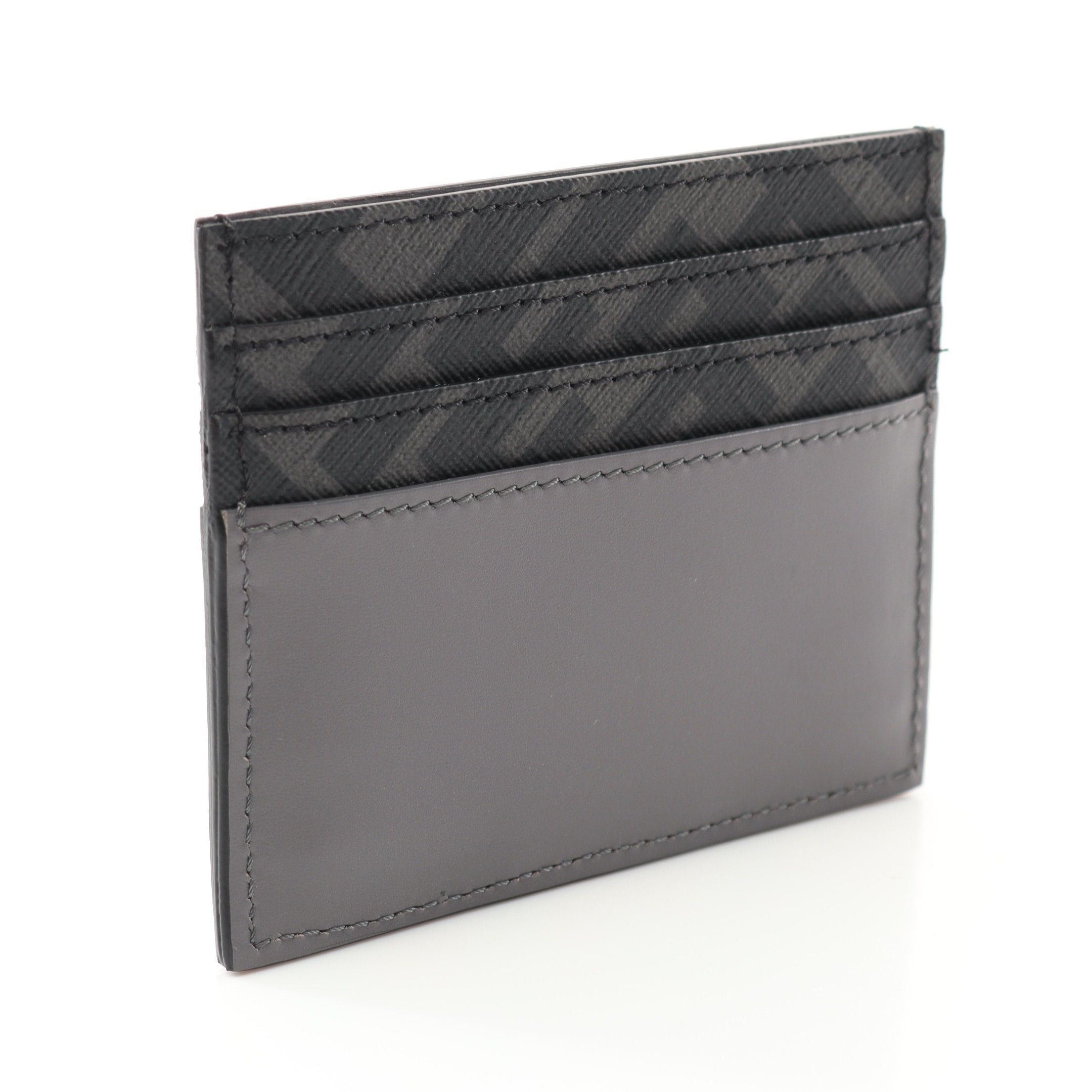 Fendi Fendi Ff Logo Card Case Leather Gray Black Size ONE SIZE - 2 Thumbnail