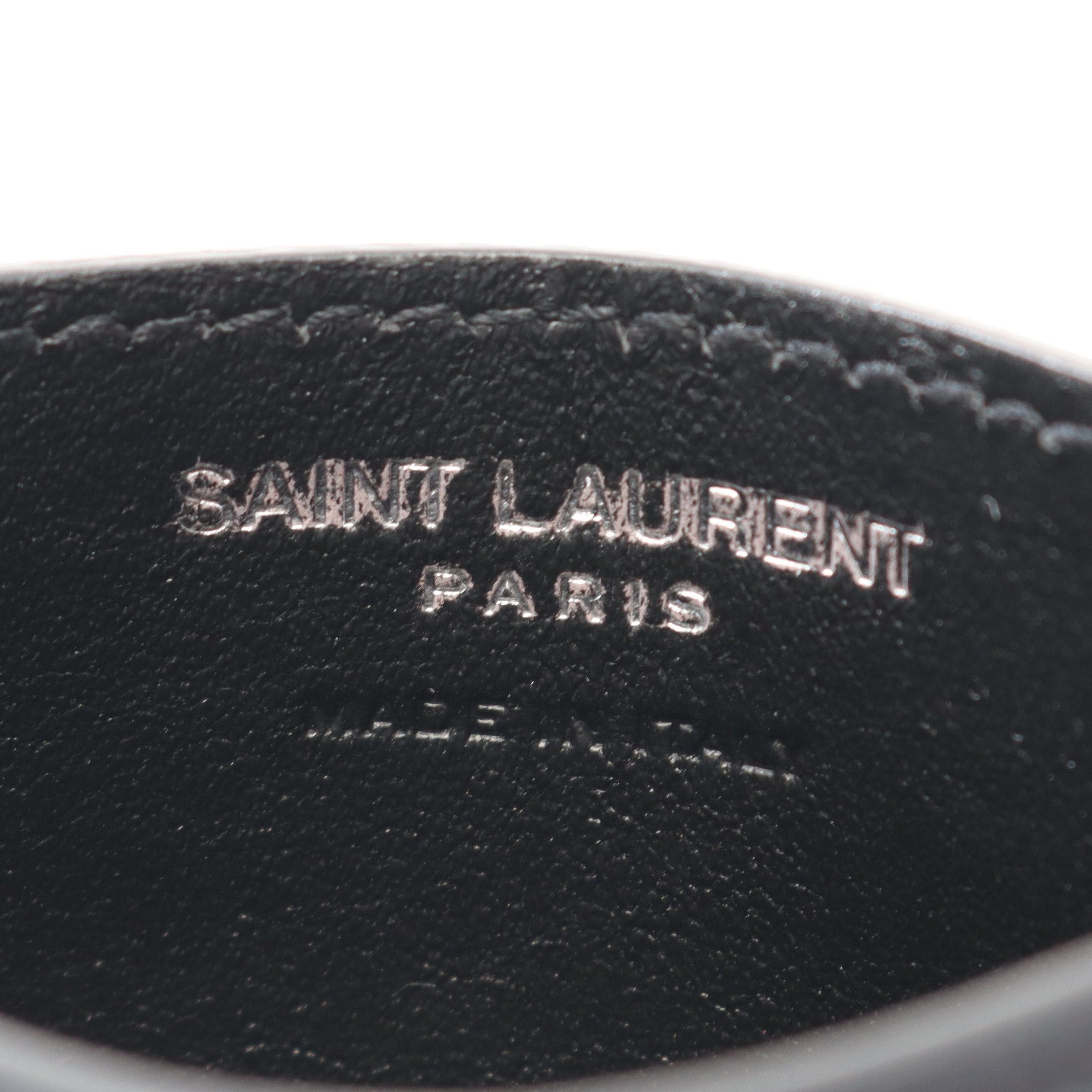 Yves Saint Laurent Yves Saint Laurent Cassandra Card Holder Case Leather Black Size ONE SIZE - 4 Thumbnail