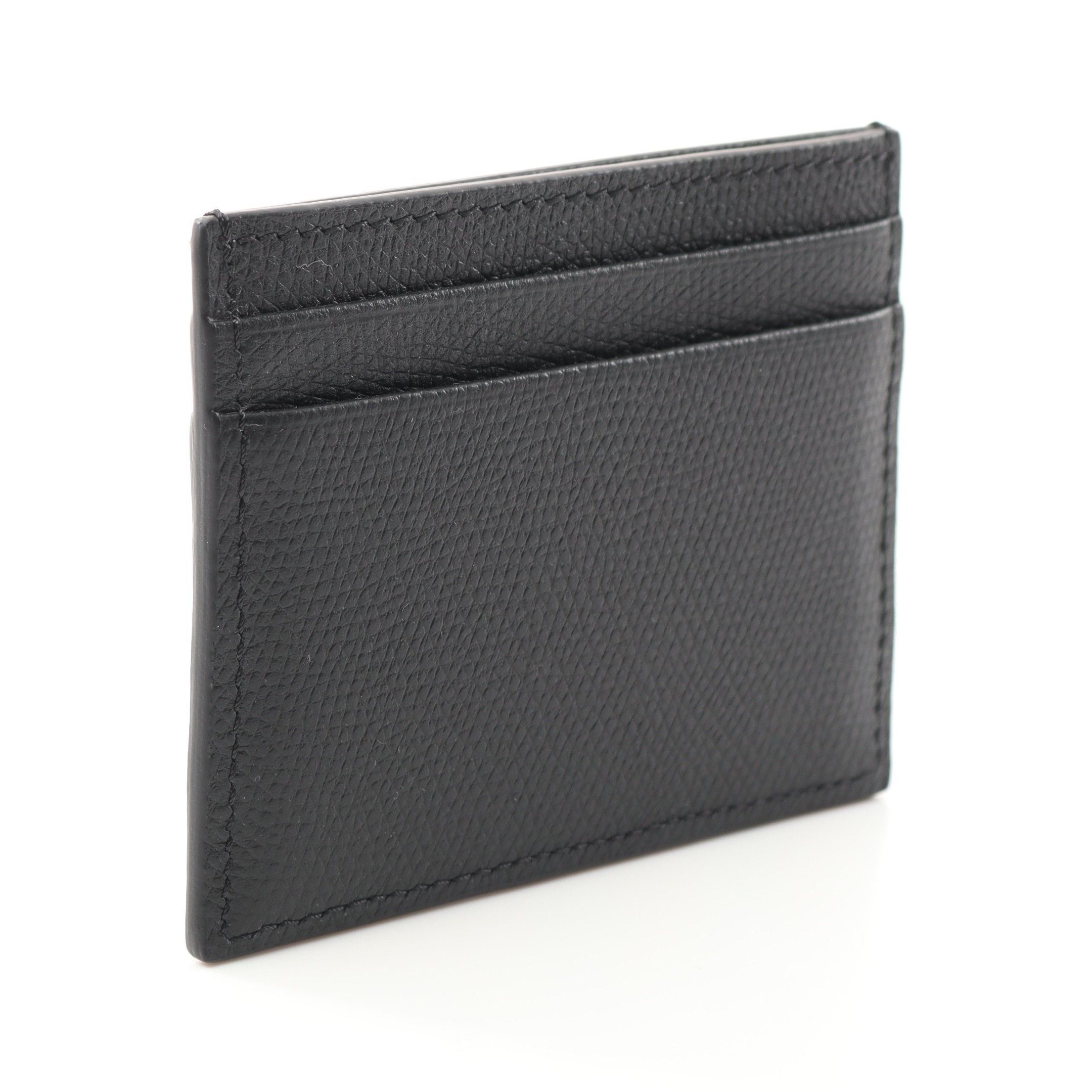 Valentino Valentino V Logo Signature Card Case Leather Black Size ONE SIZE - 2 Thumbnail