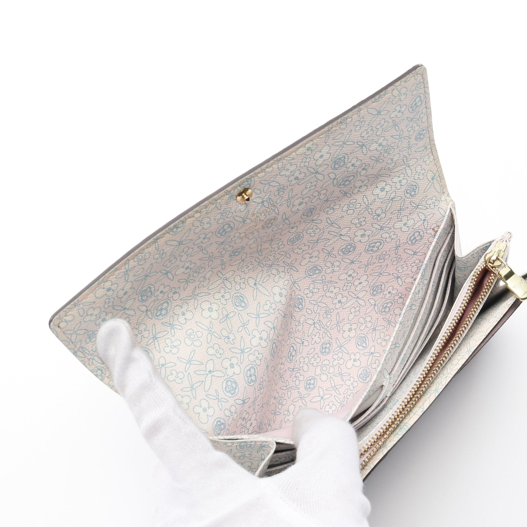 Louis Vuitton Louis Vuitton Portefeuil Sara Monogram Fleuri Rose Bi-Fold Long Wallet Brown Size ONE SIZE - 11 Thumbnail
