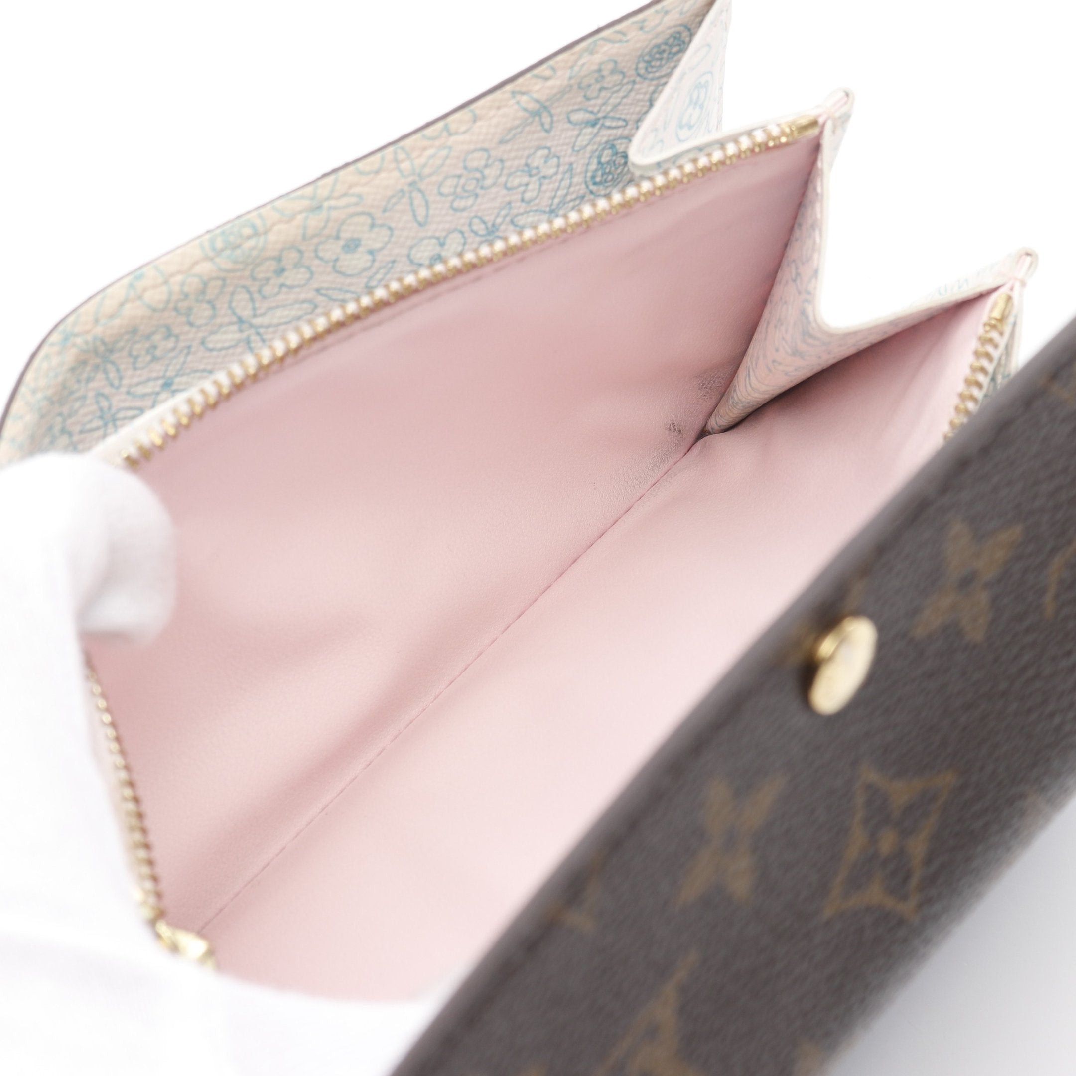 Louis Vuitton Louis Vuitton Portefeuil Sara Monogram Fleuri Rose Bi-Fold Long Wallet Brown Size ONE SIZE - 6 Thumbnail