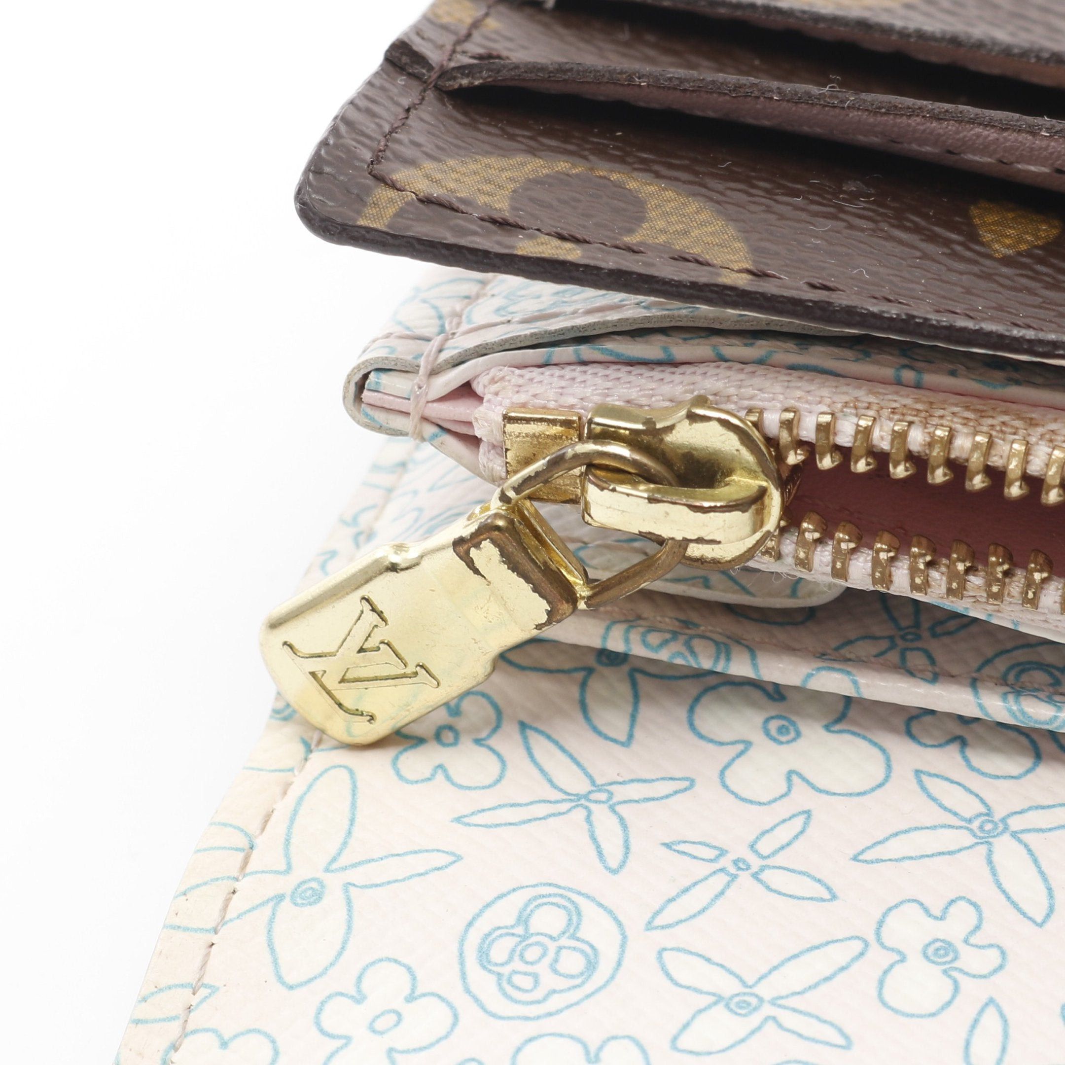 Louis Vuitton Louis Vuitton Portefeuil Sara Monogram Fleuri Rose Bi-Fold Long Wallet Brown Size ONE SIZE - 7 Thumbnail