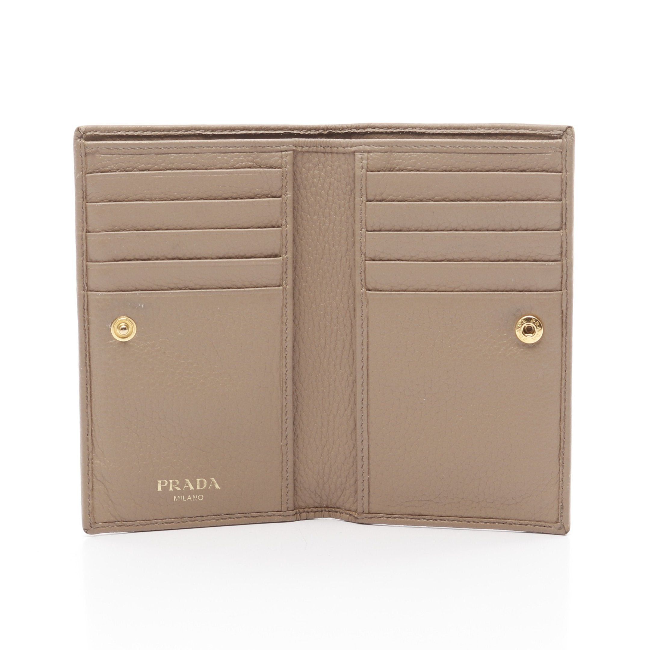 Prada Prada Vitello Grain Card Case Leather Beige Size ONE SIZE - 3 Thumbnail