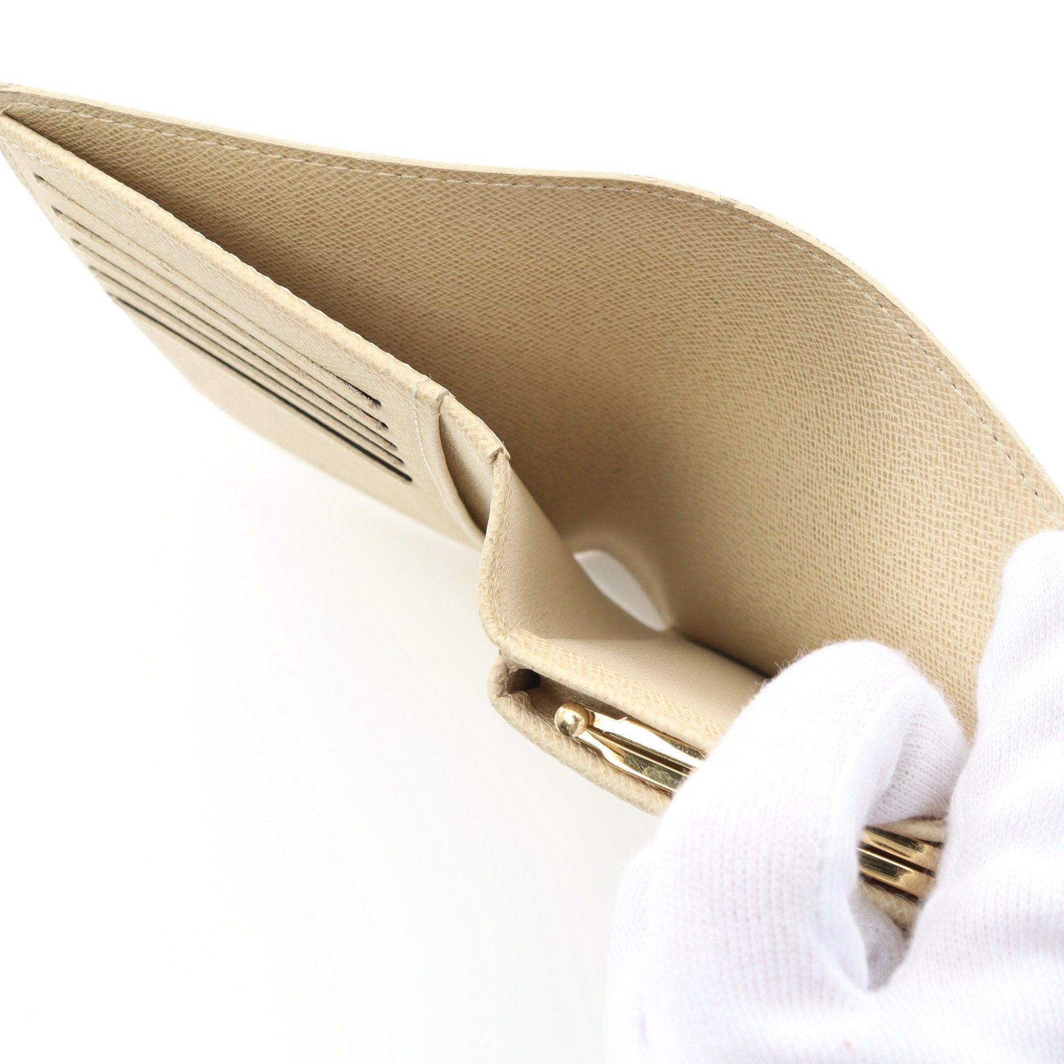 Louis Vuitton Louis Vuitton Portefeuil Viennois Damier Azur Clasp Bi-Fold Wallet White Size ONE SIZE - 7 Thumbnail