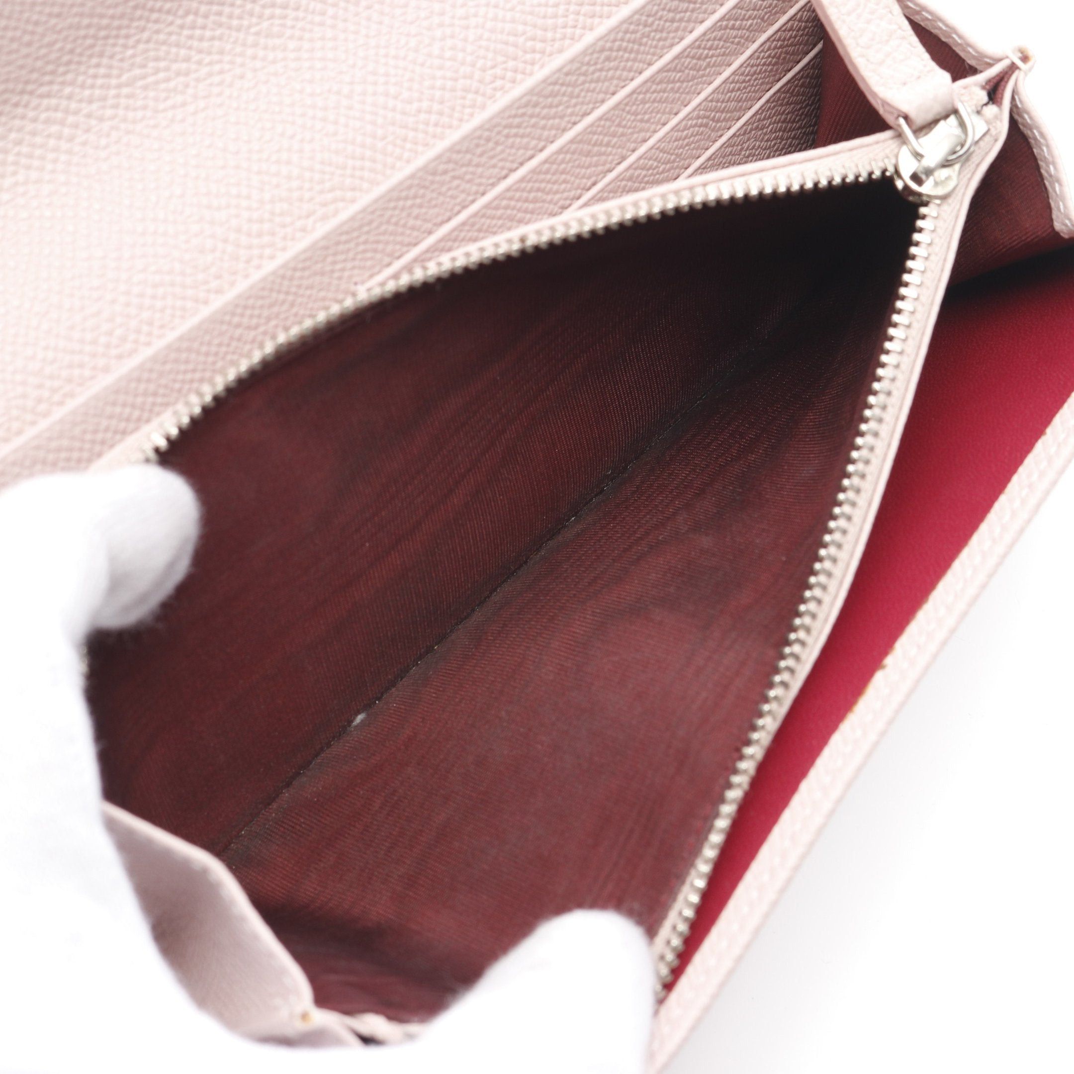 Bvlgari Bvlgari Bulgari Clip Bi-Fold Long Wallet Leather Light Pink Size ONE SIZE - 5 Thumbnail