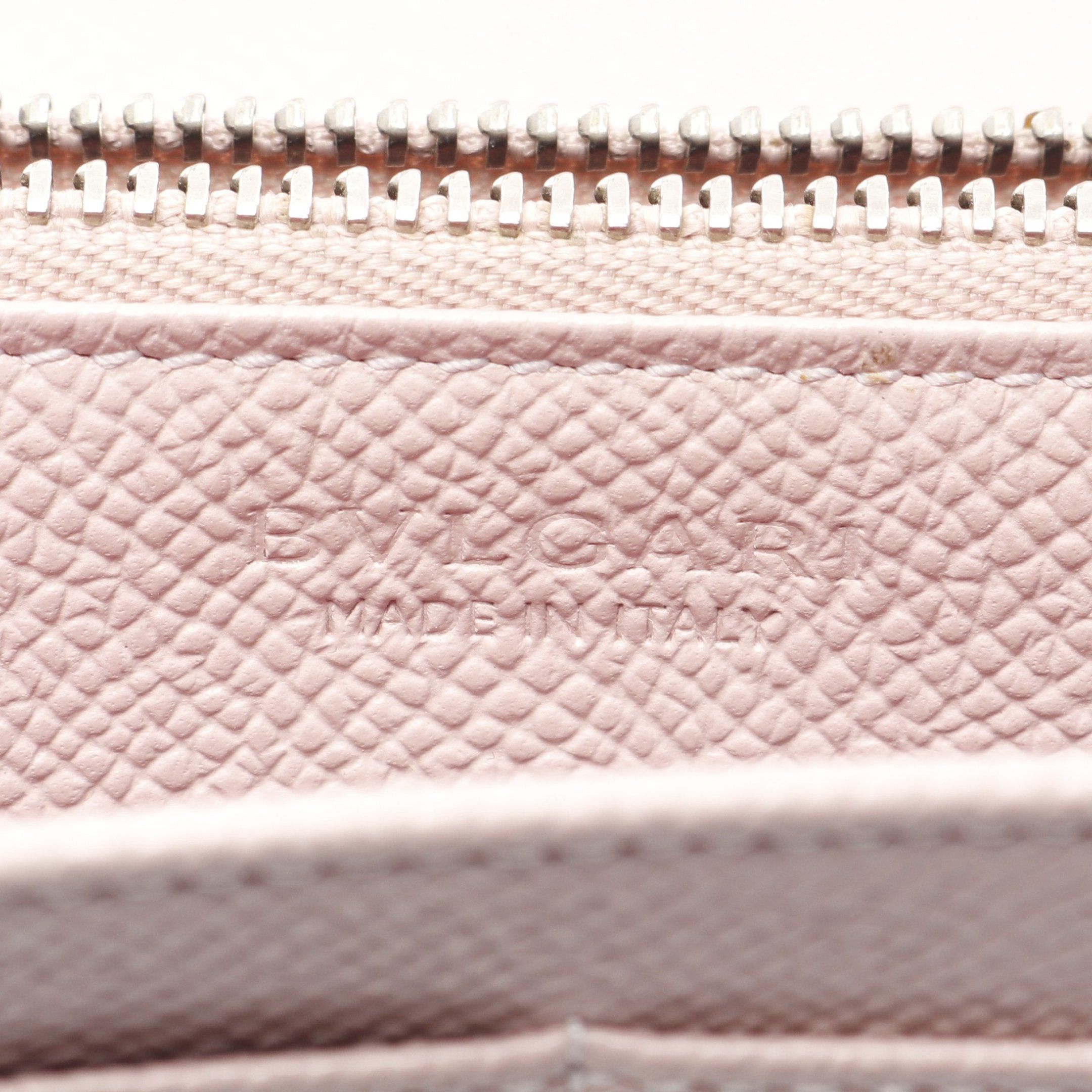 Bvlgari Bvlgari Bulgari Clip Bi-Fold Long Wallet Leather Light Pink Size ONE SIZE - 4 Thumbnail