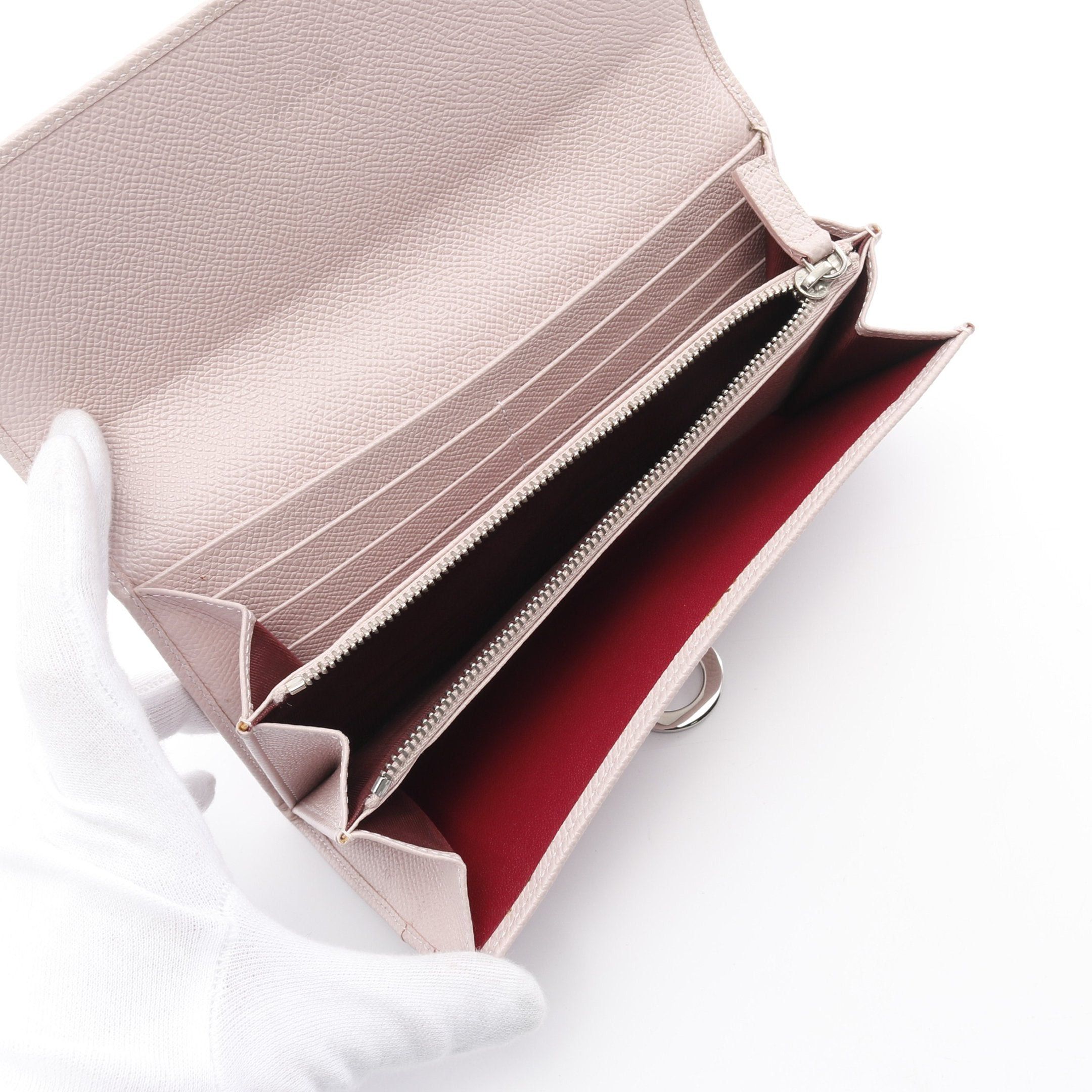 Bvlgari Bvlgari Bulgari Clip Bi-Fold Long Wallet Leather Light Pink Size ONE SIZE - 3 Thumbnail